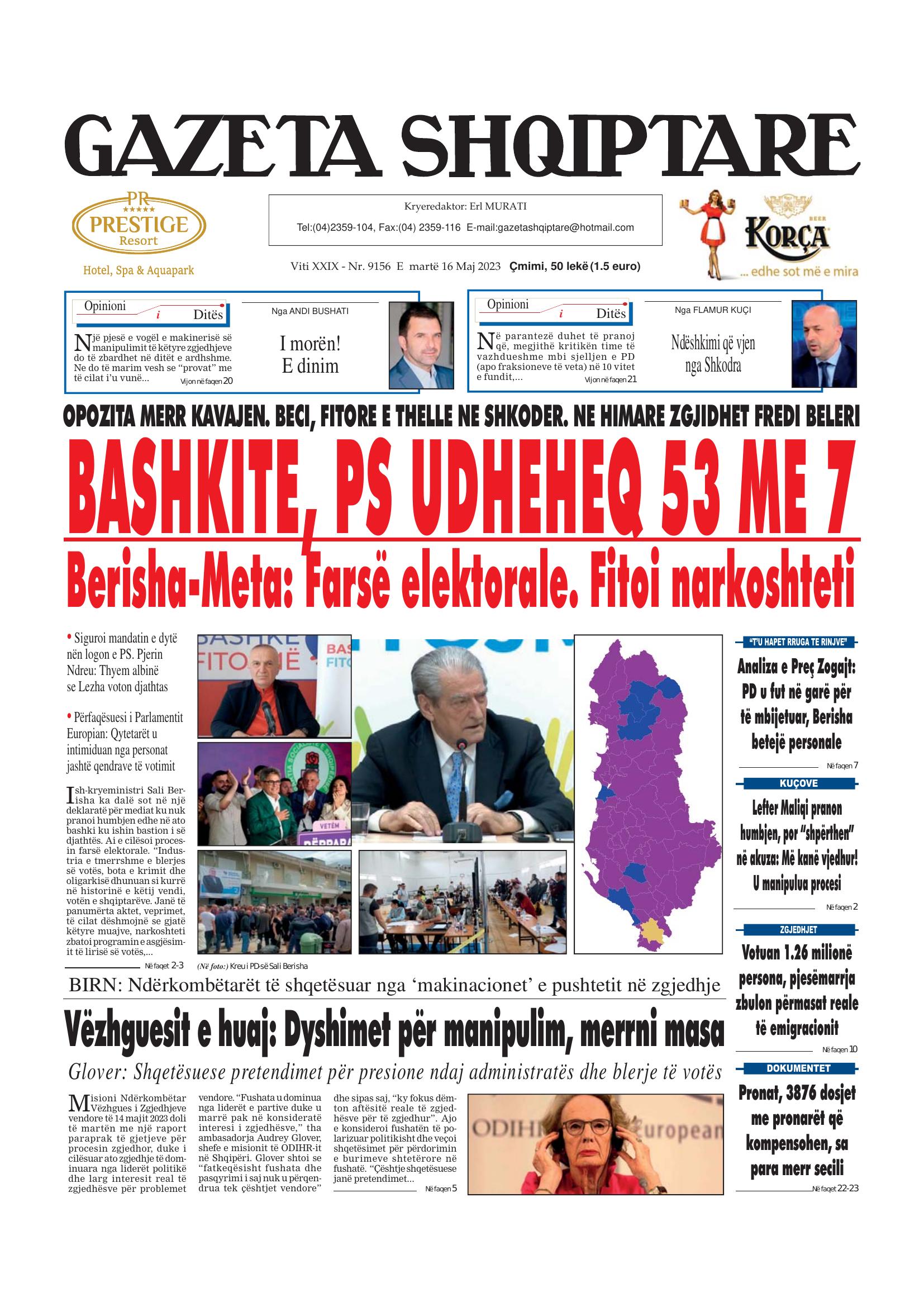 Gazeta Shqiptare 2023-05-16