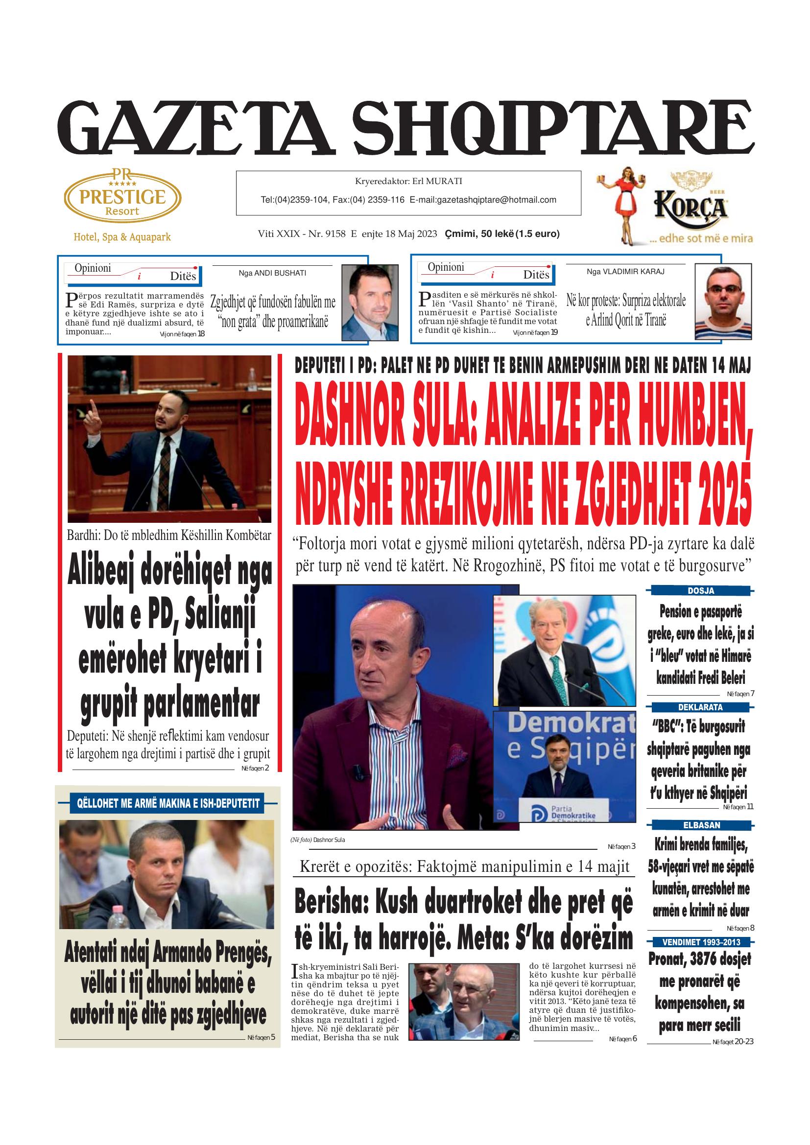 Gazeta Shqiptare 2023-05-18