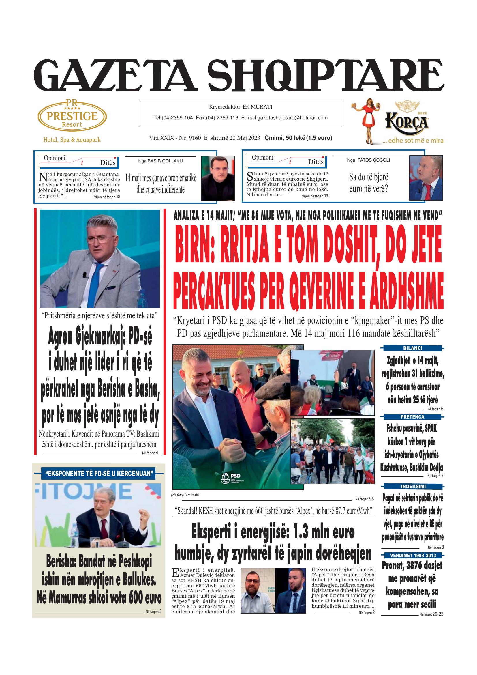 Gazeta Shqiptare 2023-05-20