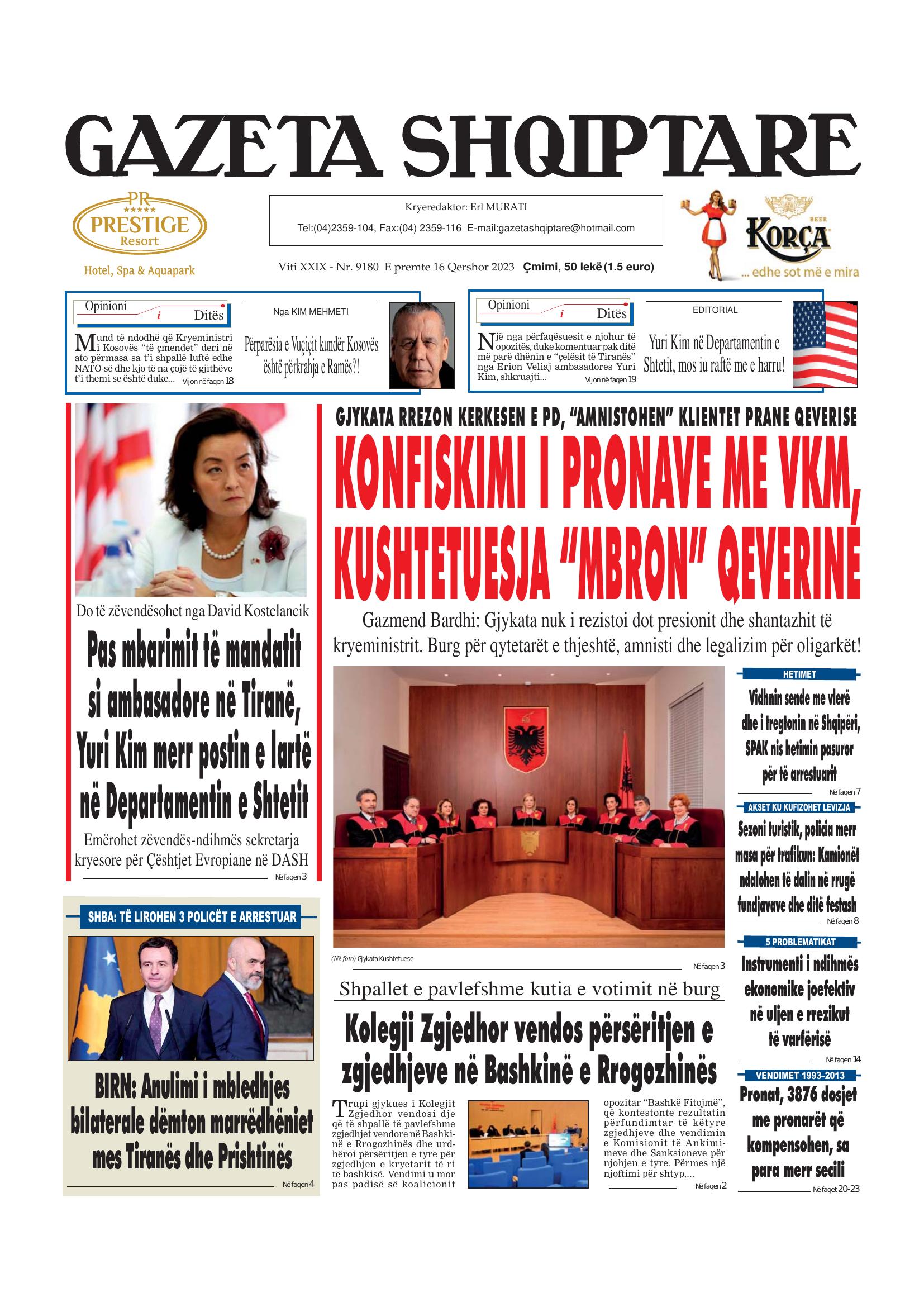Gazeta Shqiptare 2023-06-16