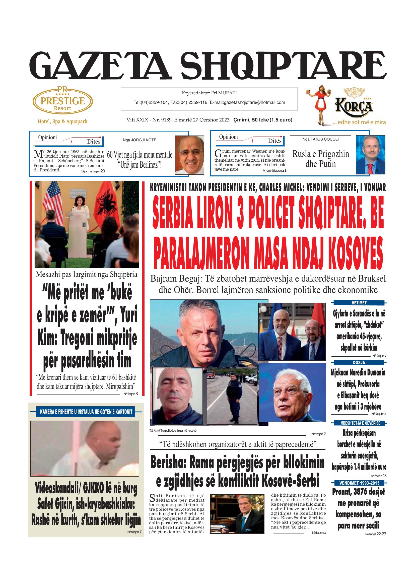 Gazeta Shqiptare 2023-06-27