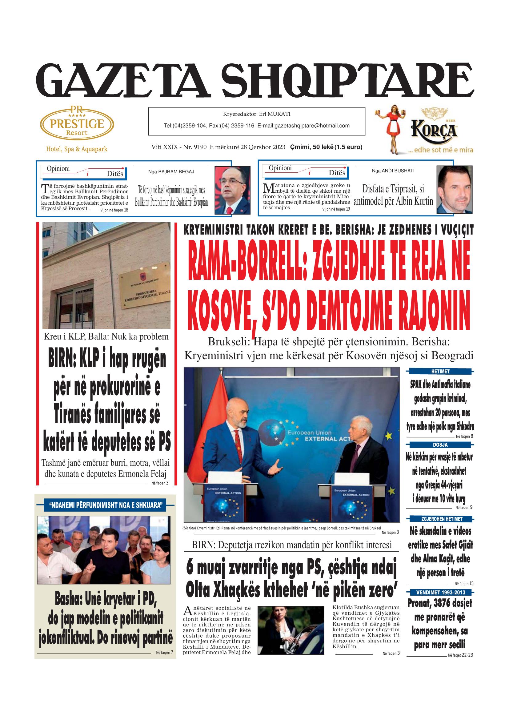 Gazeta Shqiptare 2023-06-28