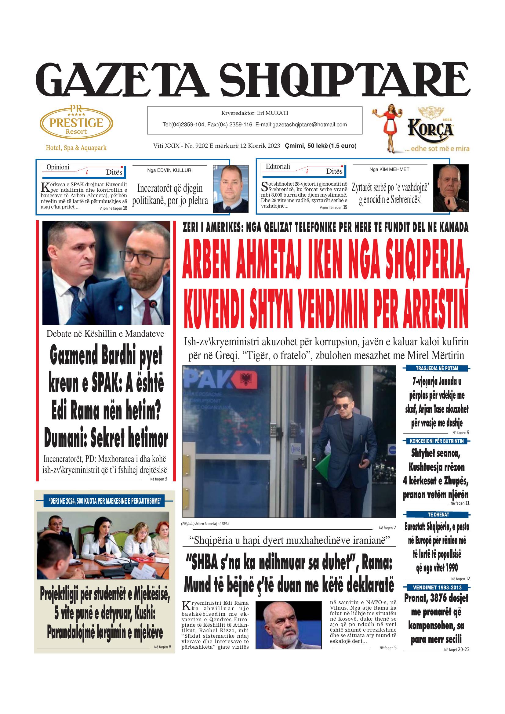 Gazeta Shqiptare 2023-07-12