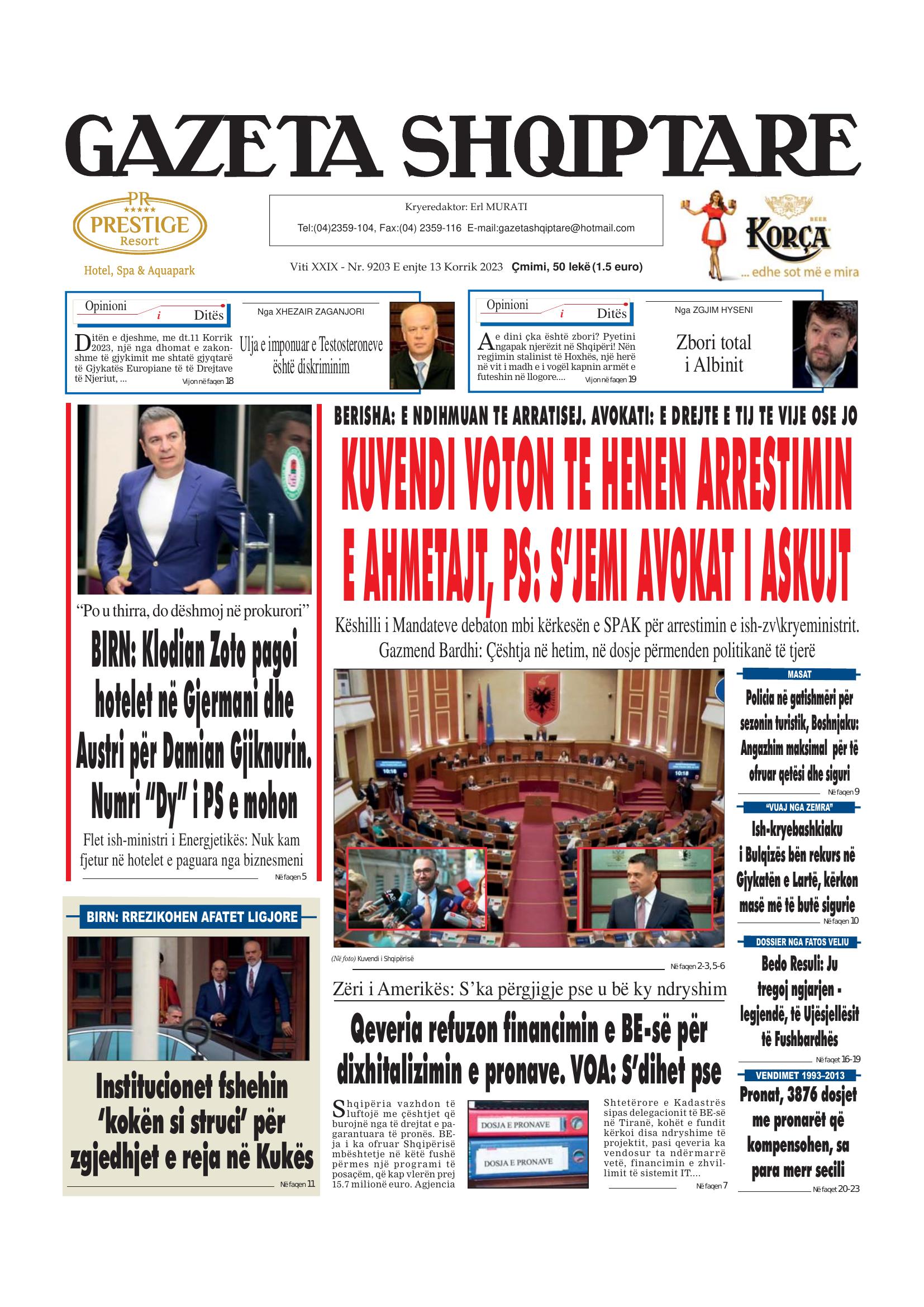 Gazeta Shqiptare 2023-07-13