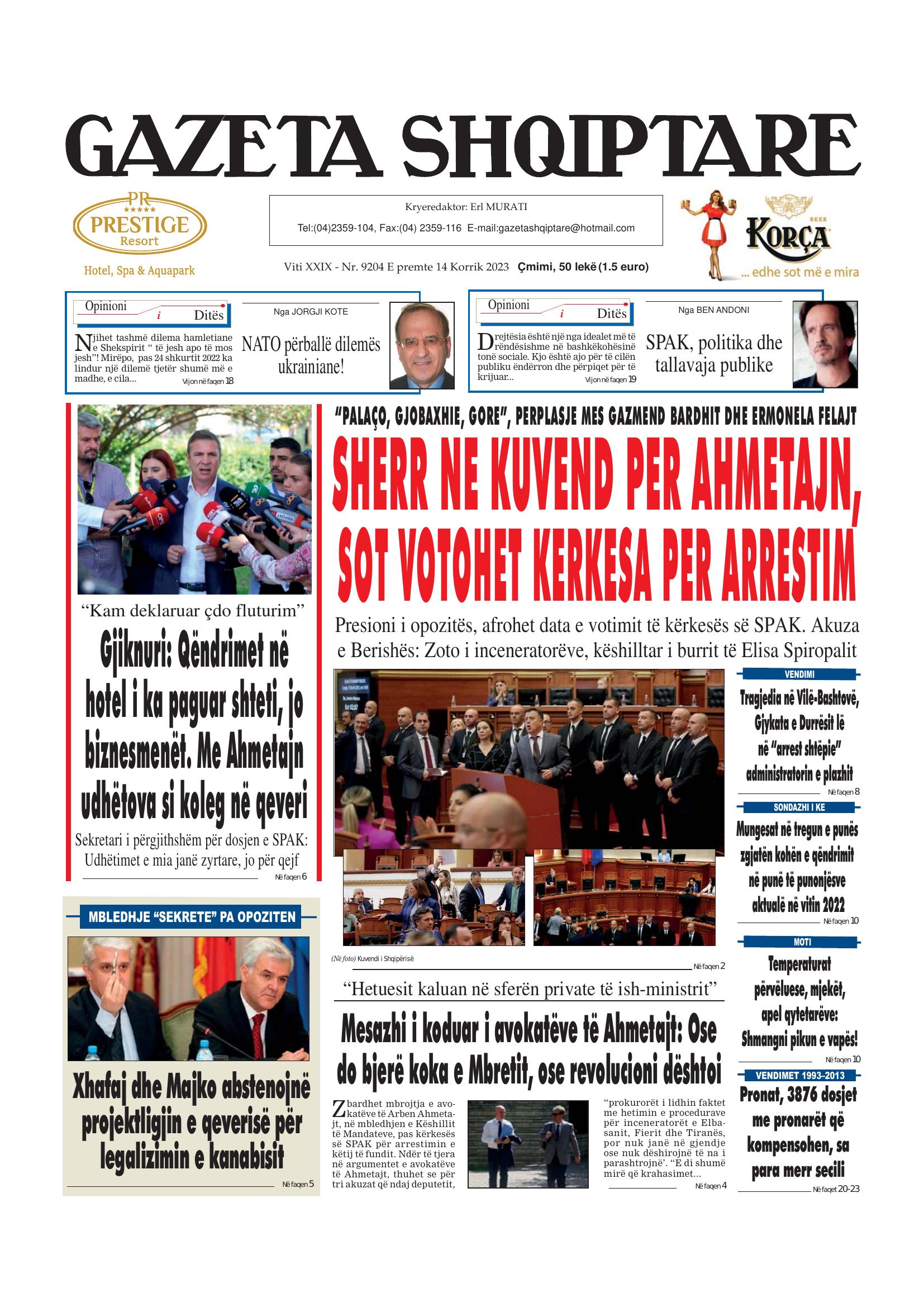 Gazeta Shqiptare 2023-07-14