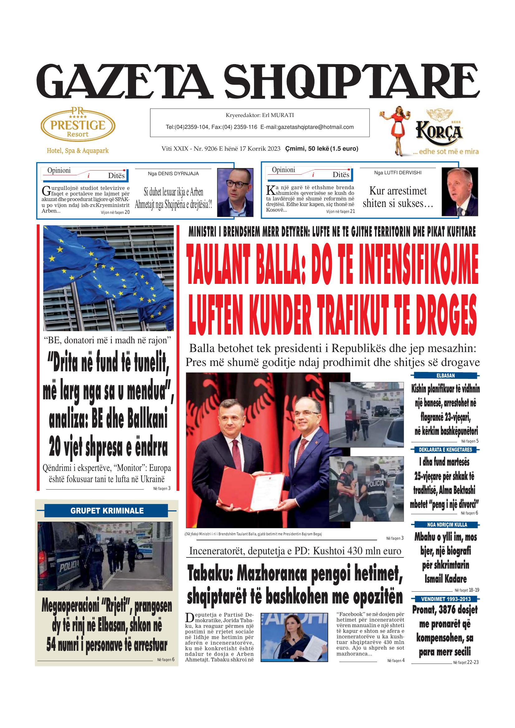 Gazeta Shqiptare 2023-07-17