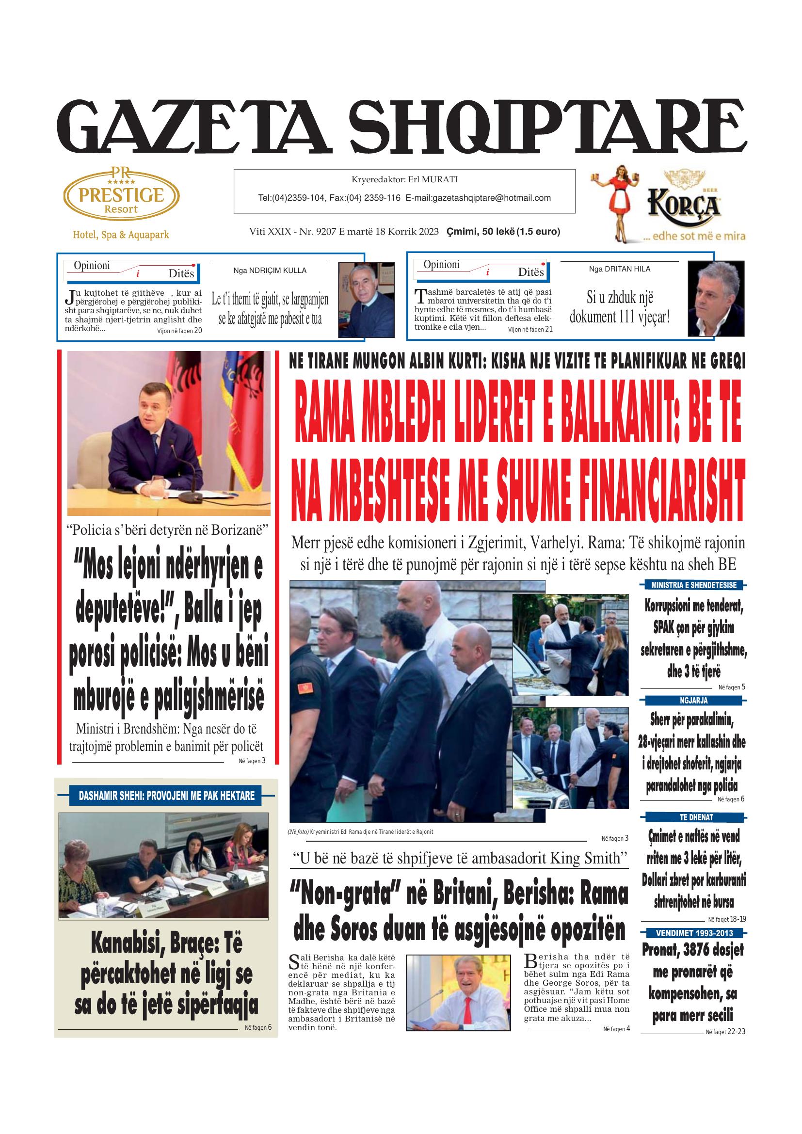 Gazeta Shqiptare 2023-07-18
