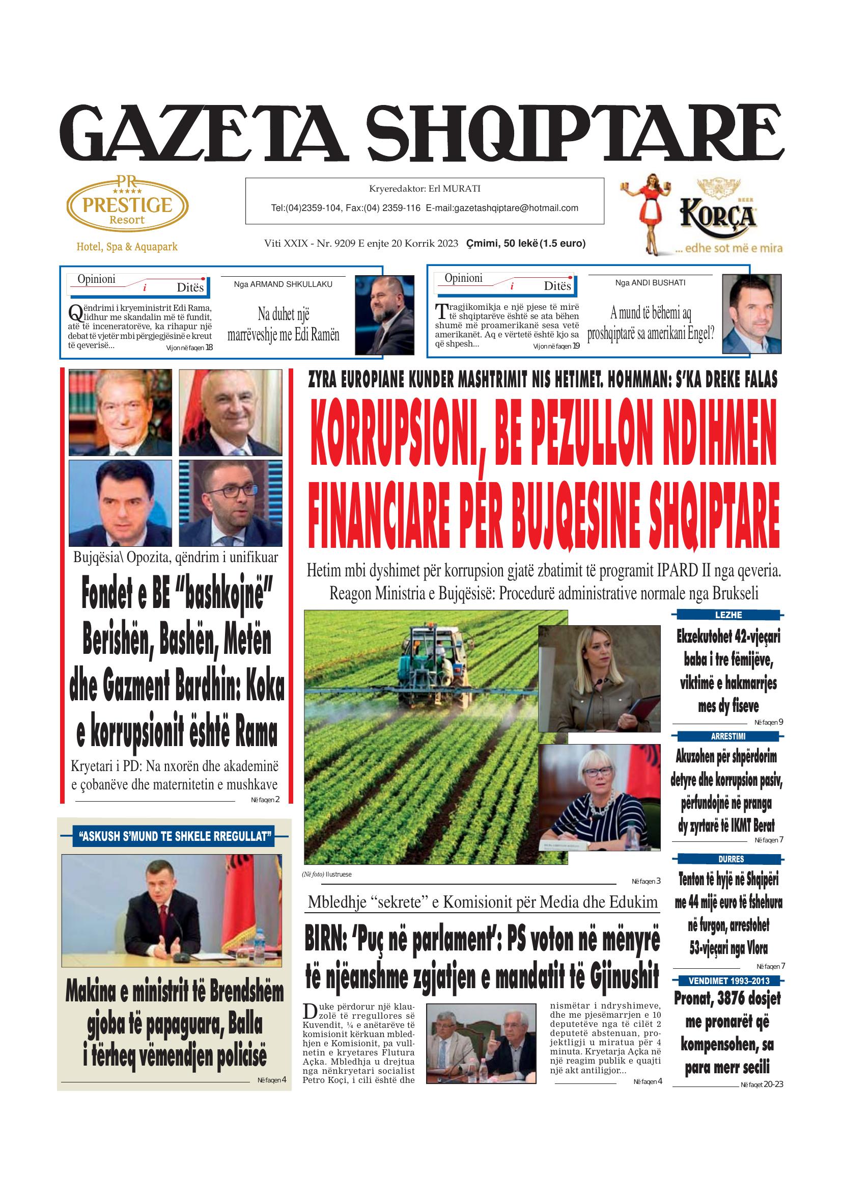 Gazeta Shqiptare 2023-07-20