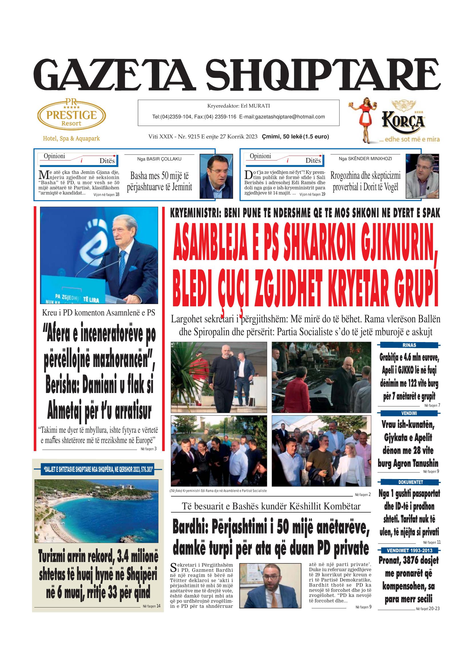 Gazeta Shqiptare 2023-07-27