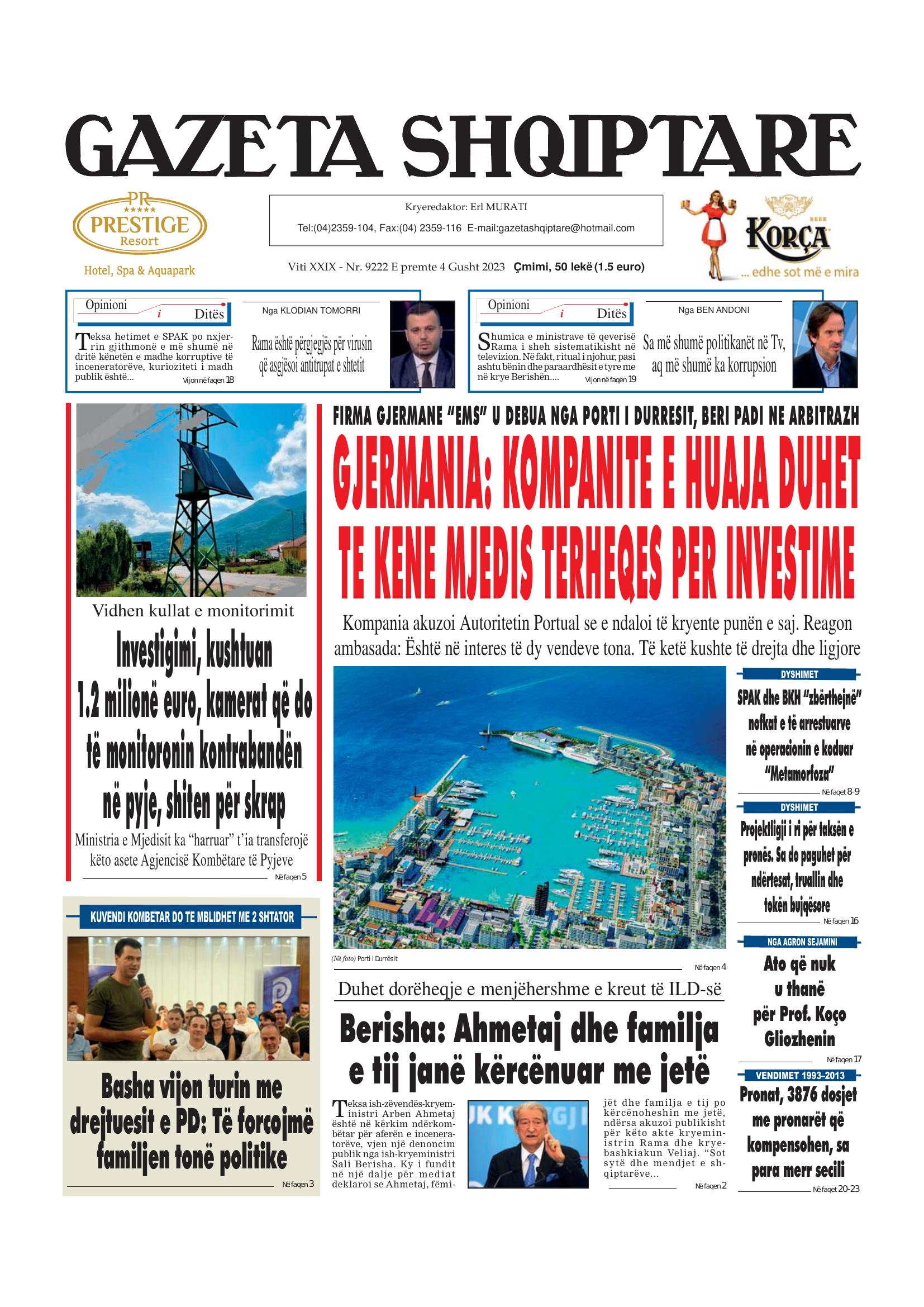 Gazeta Shqiptare 2023-08-04