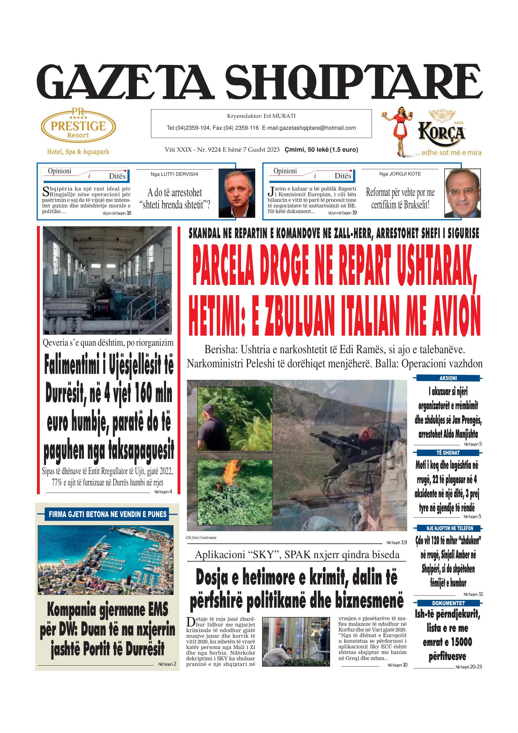 Gazeta Shqiptare 2023-08-07