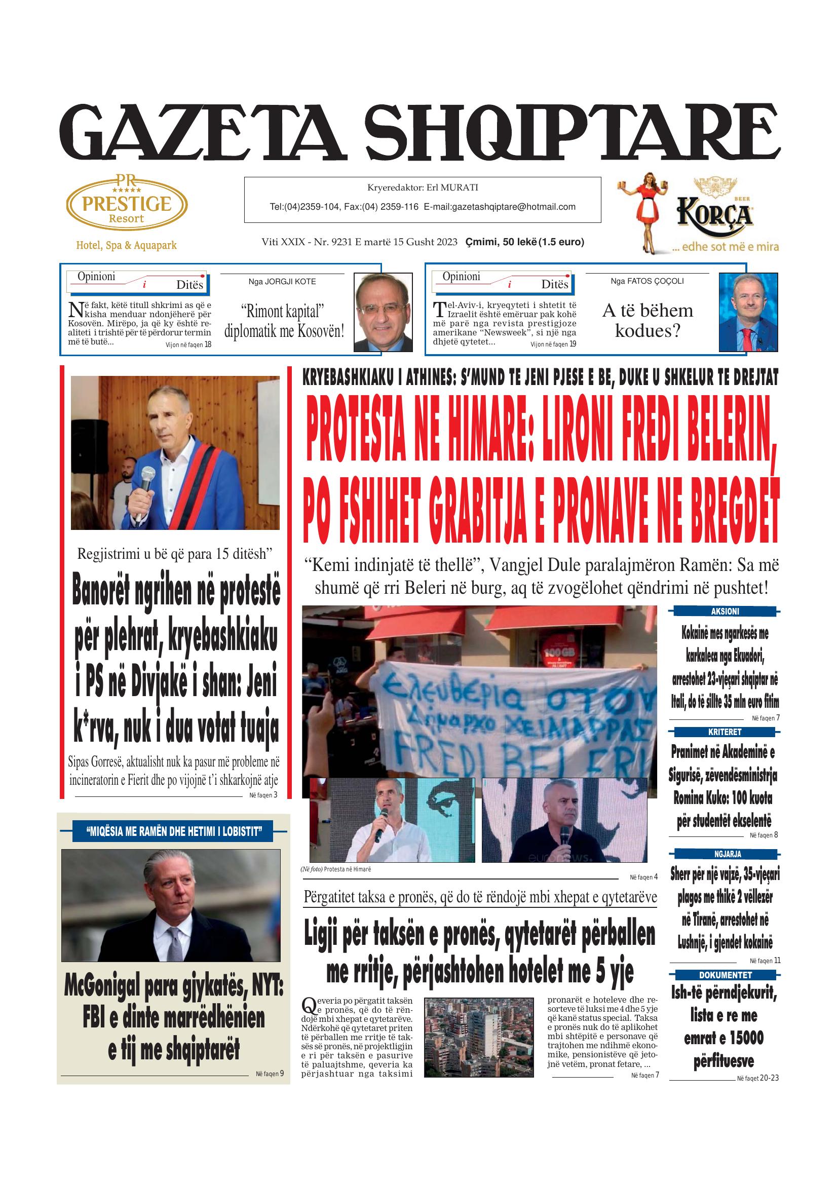 Gazeta Shqiptare 2023-08-15