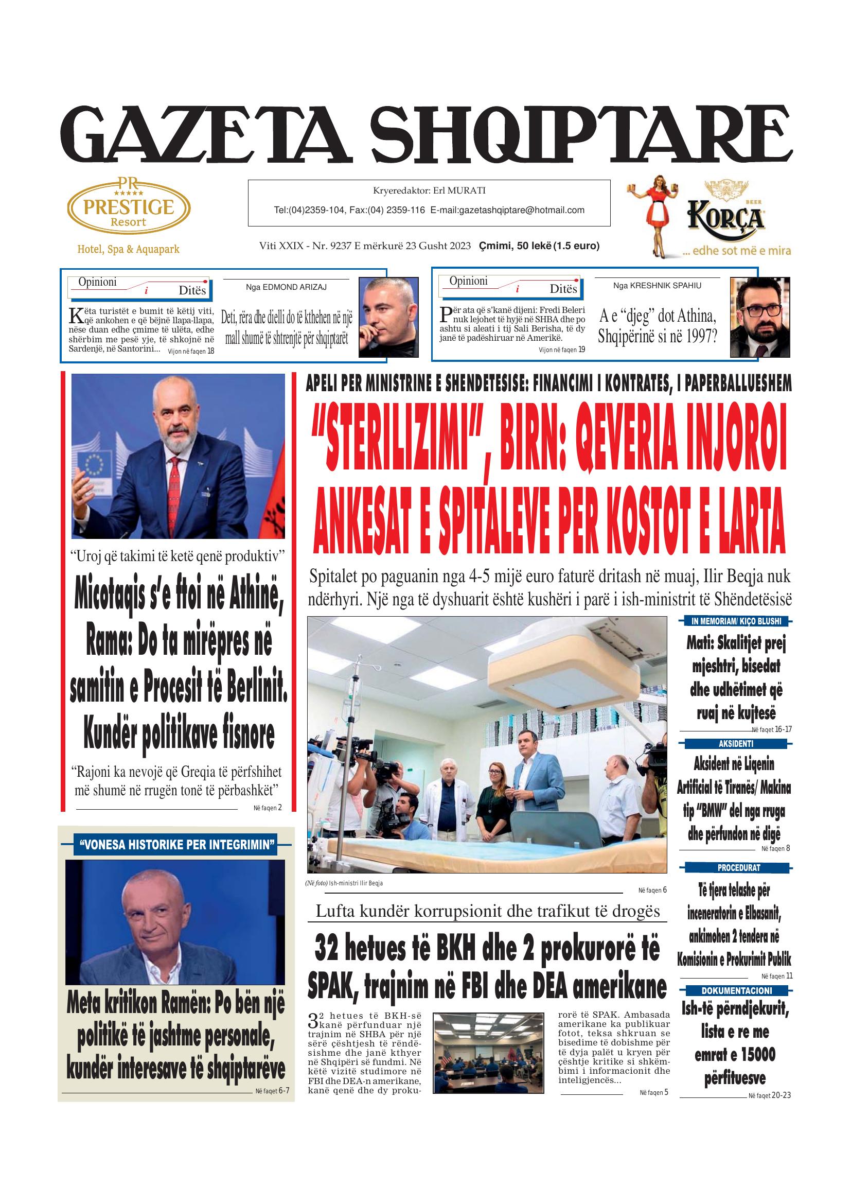 Gazeta Shqiptare 2023-08-23
