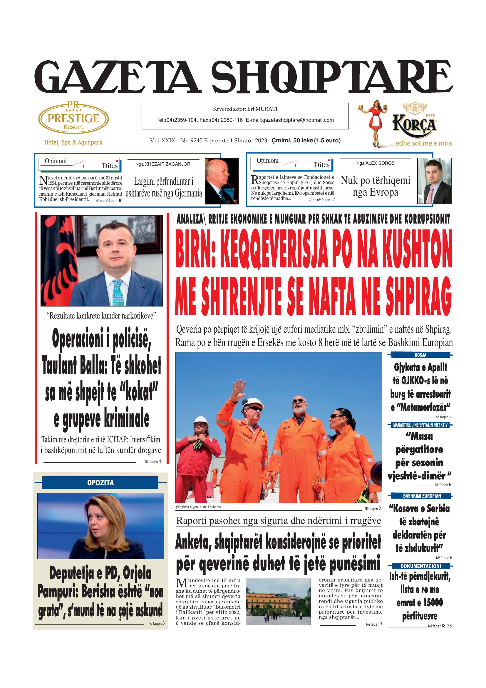Gazeta Shqiptare 2023-09-01