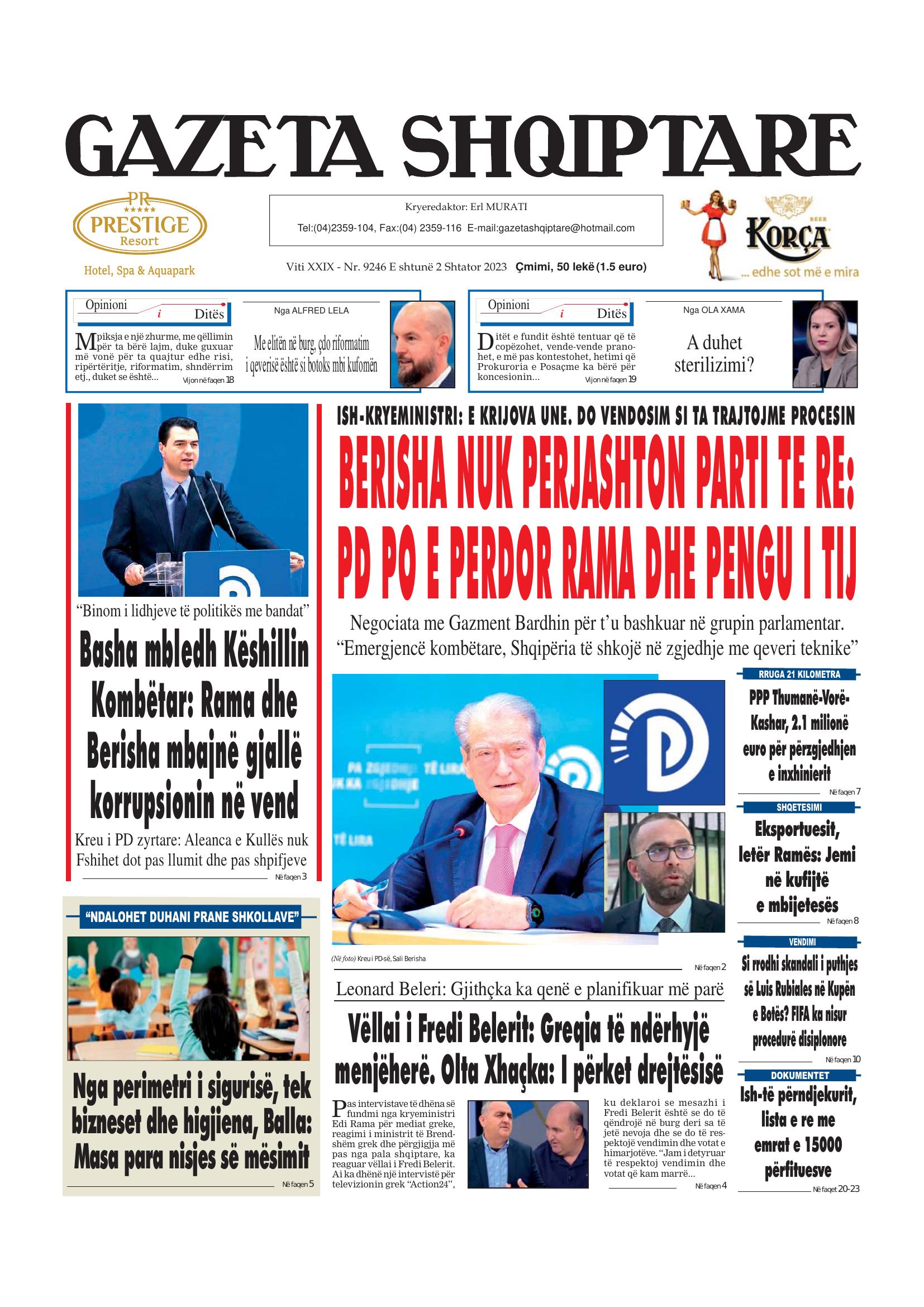 Gazeta Shqiptare 2023-09-02