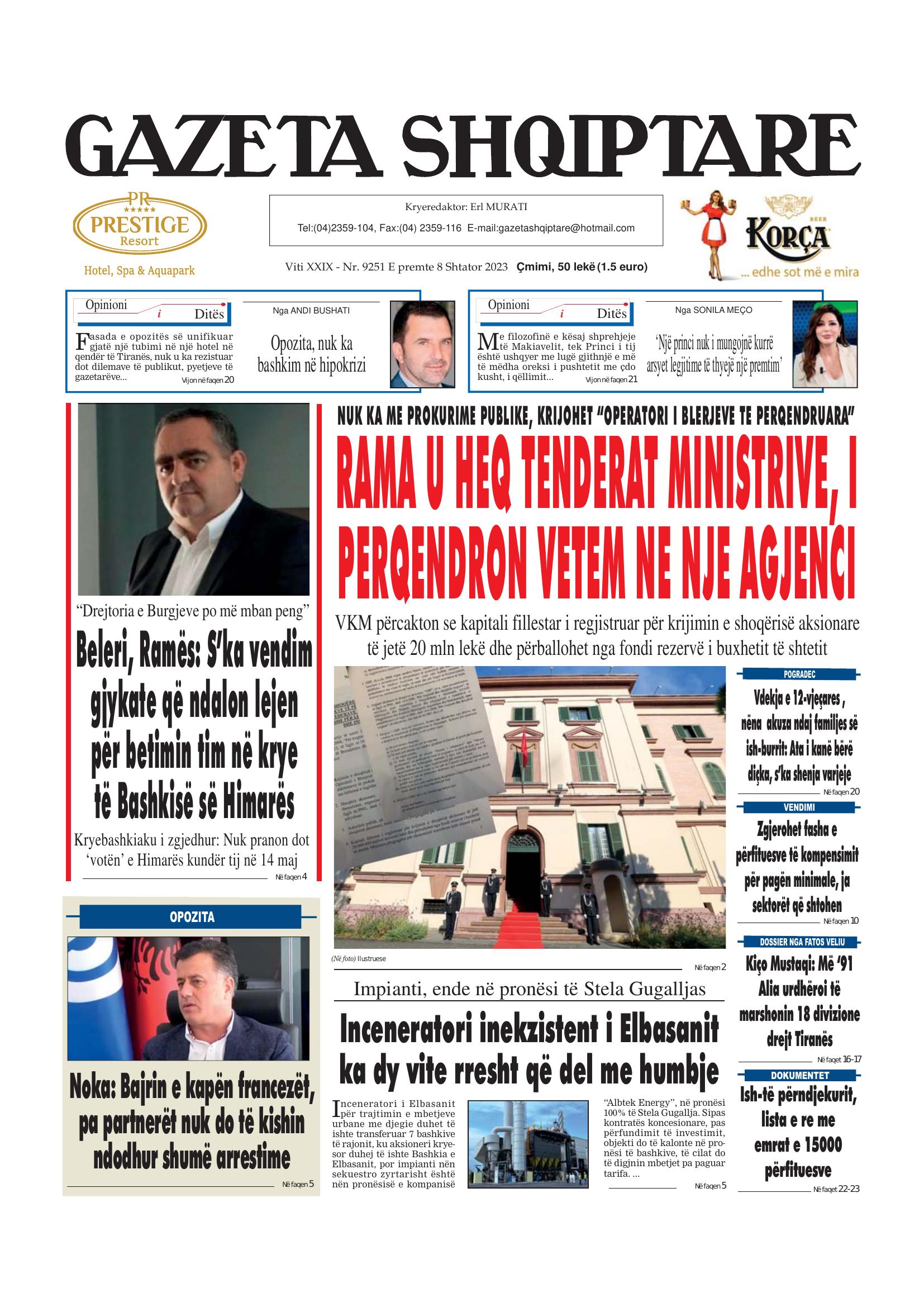 Gazeta Shqiptare 2023-09-08