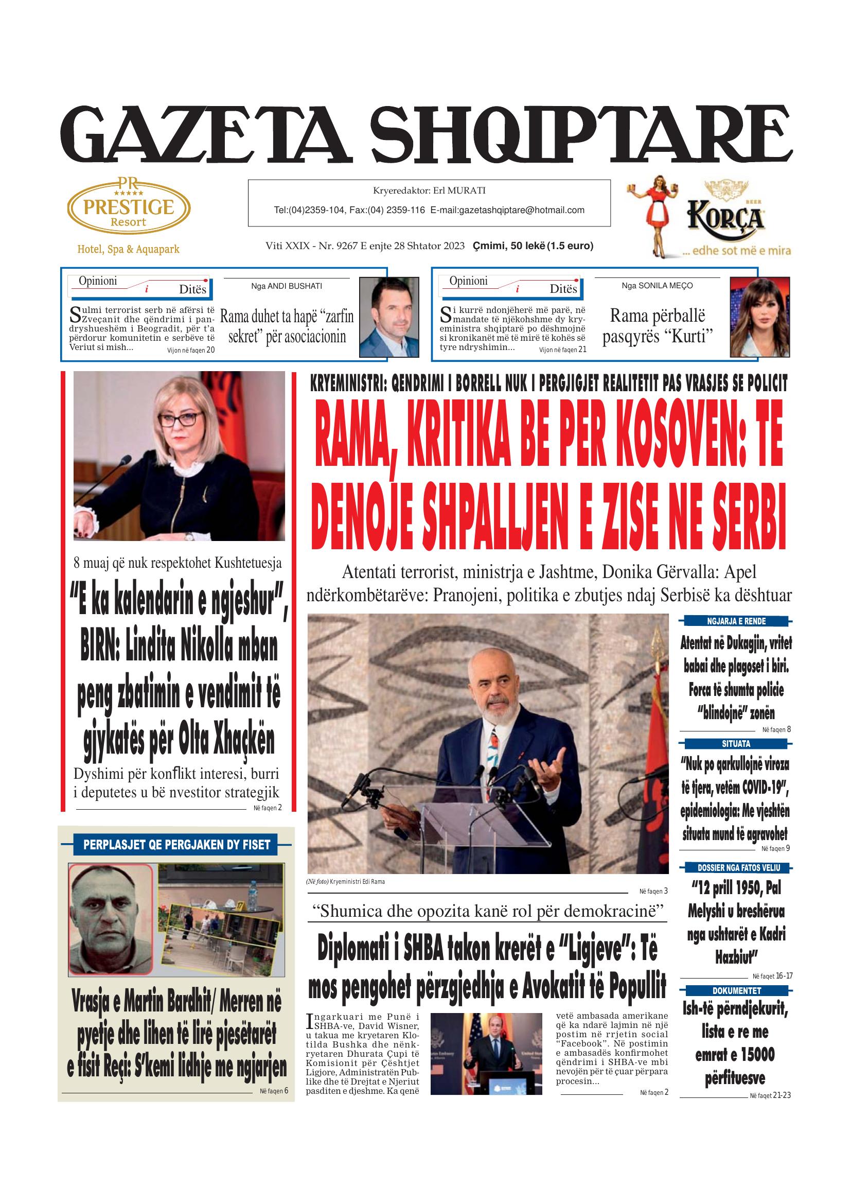 Gazeta Shqiptare 2023-09-28