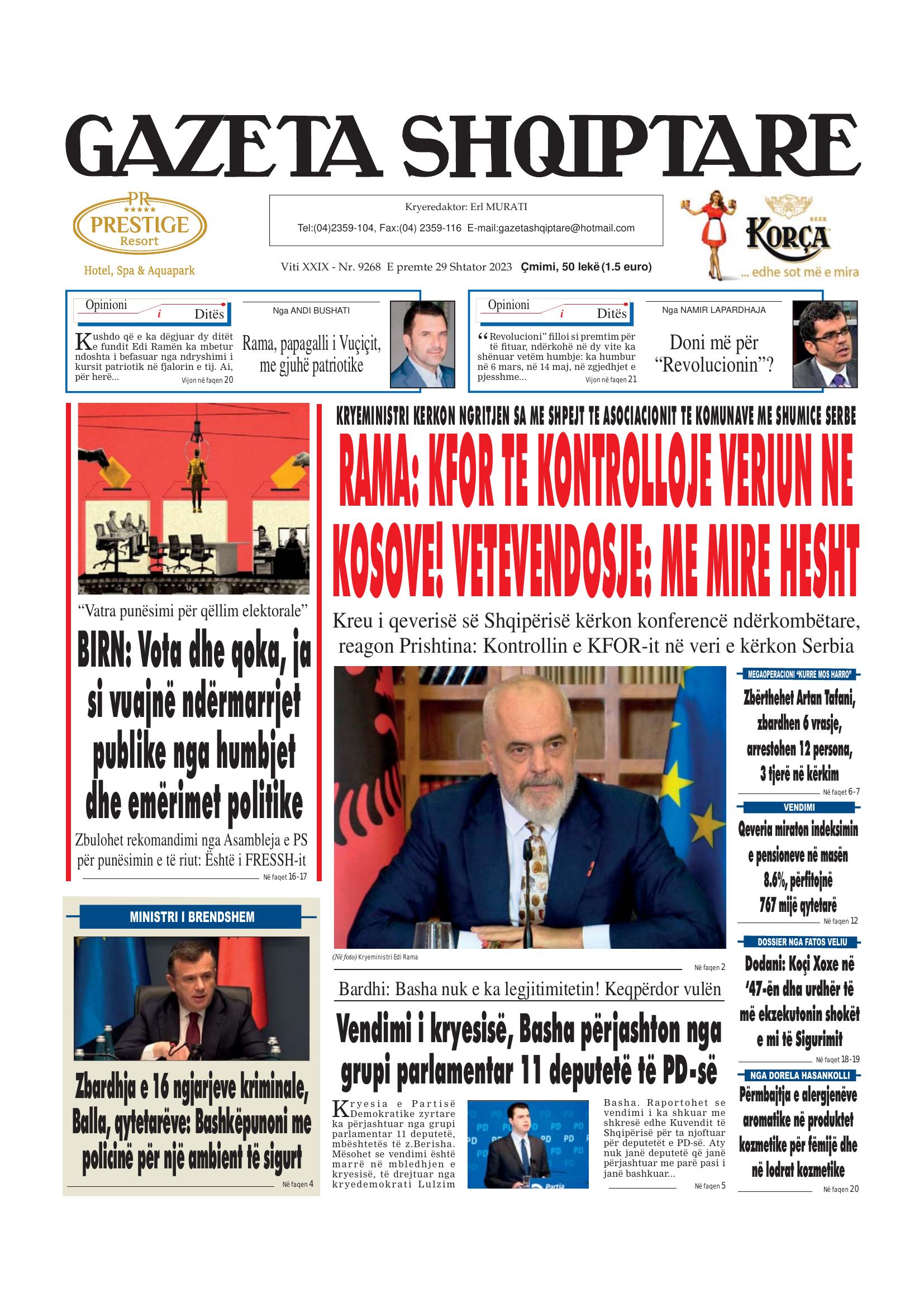 Gazeta Shqiptare 2023-09-29