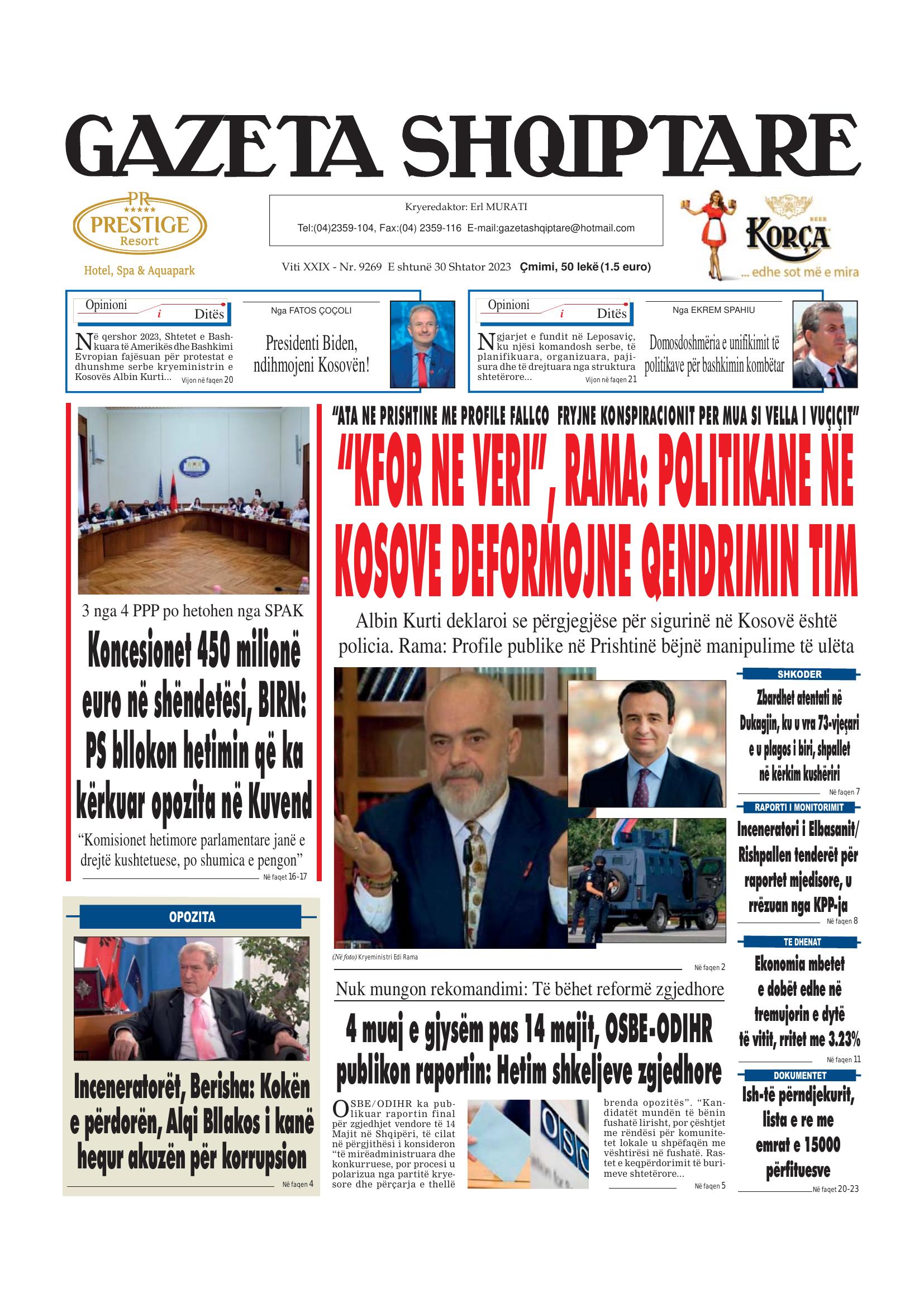 Gazeta Shqiptare 2023-09-30