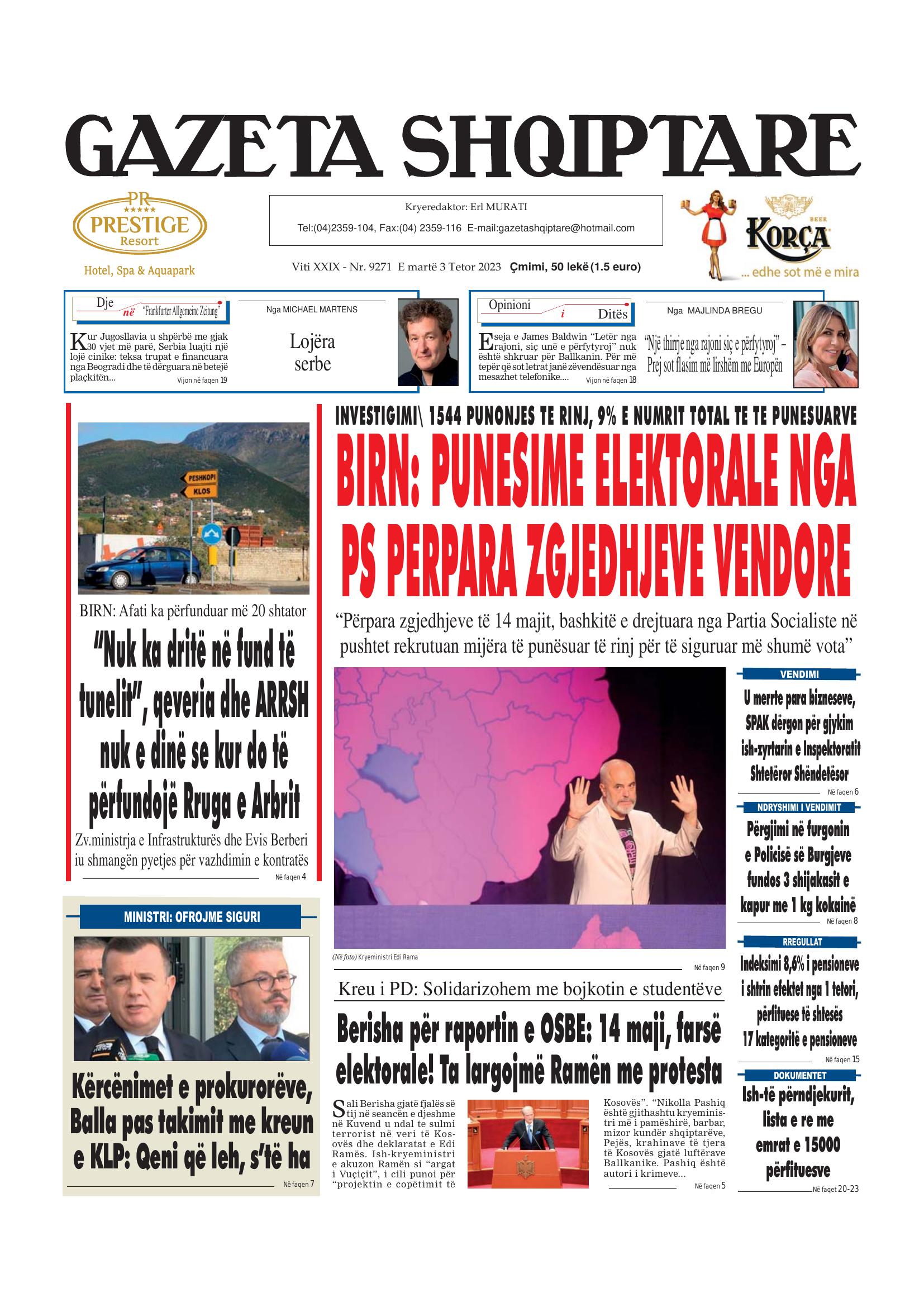 Gazeta Shqiptare 2023-10-03