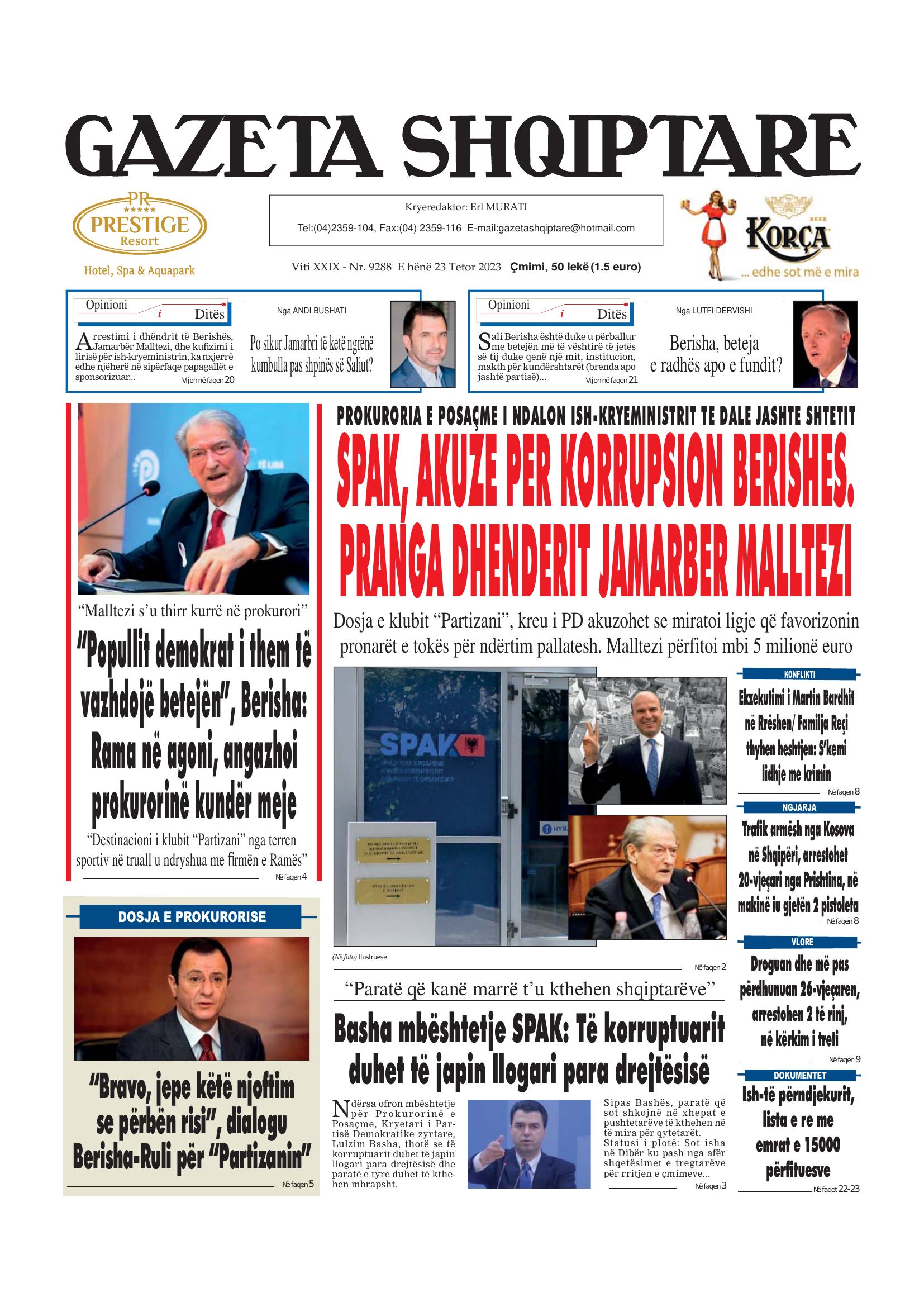 Gazeta Shqiptare 2023-10-23