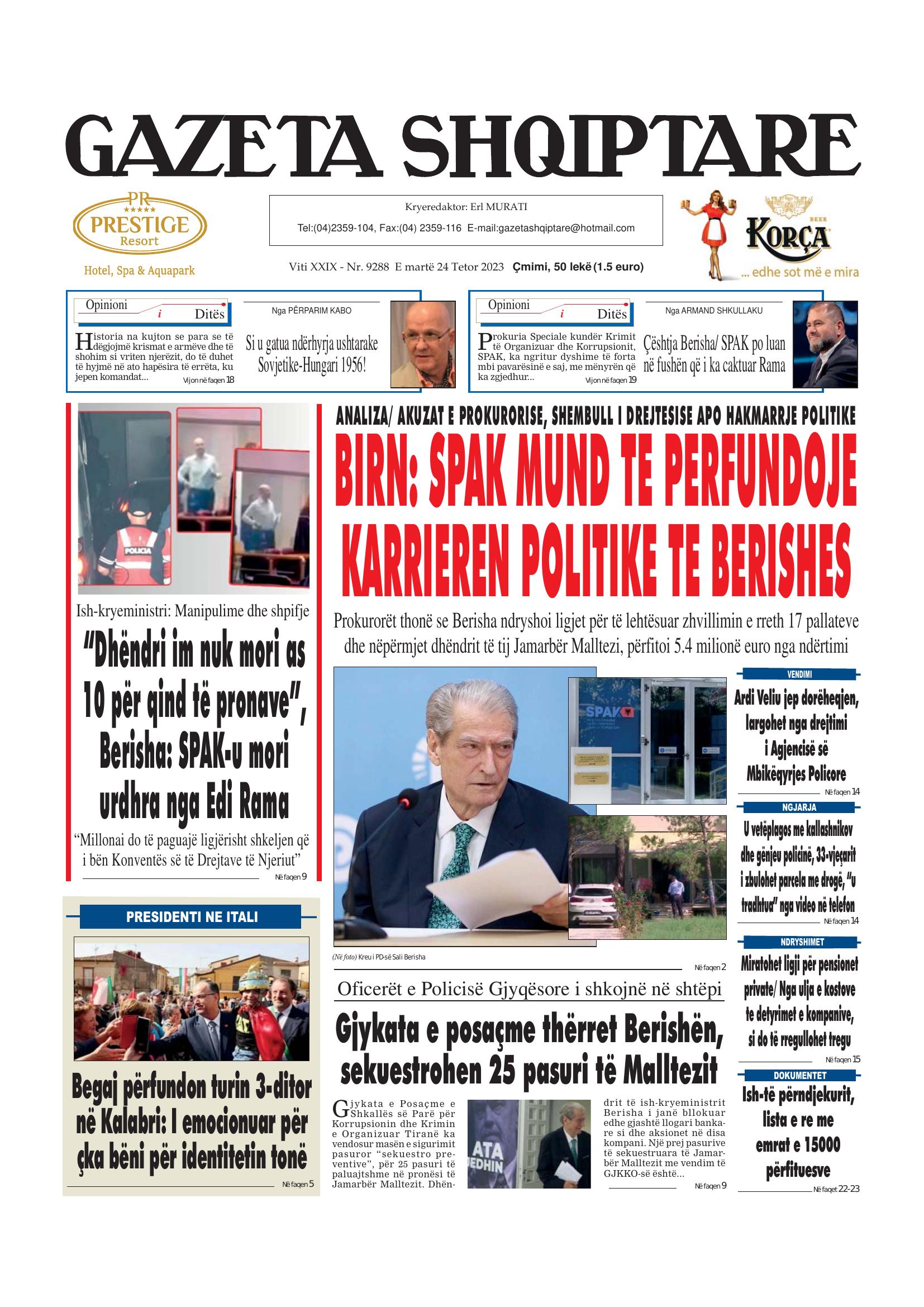 Gazeta Shqiptare 2023-10-24