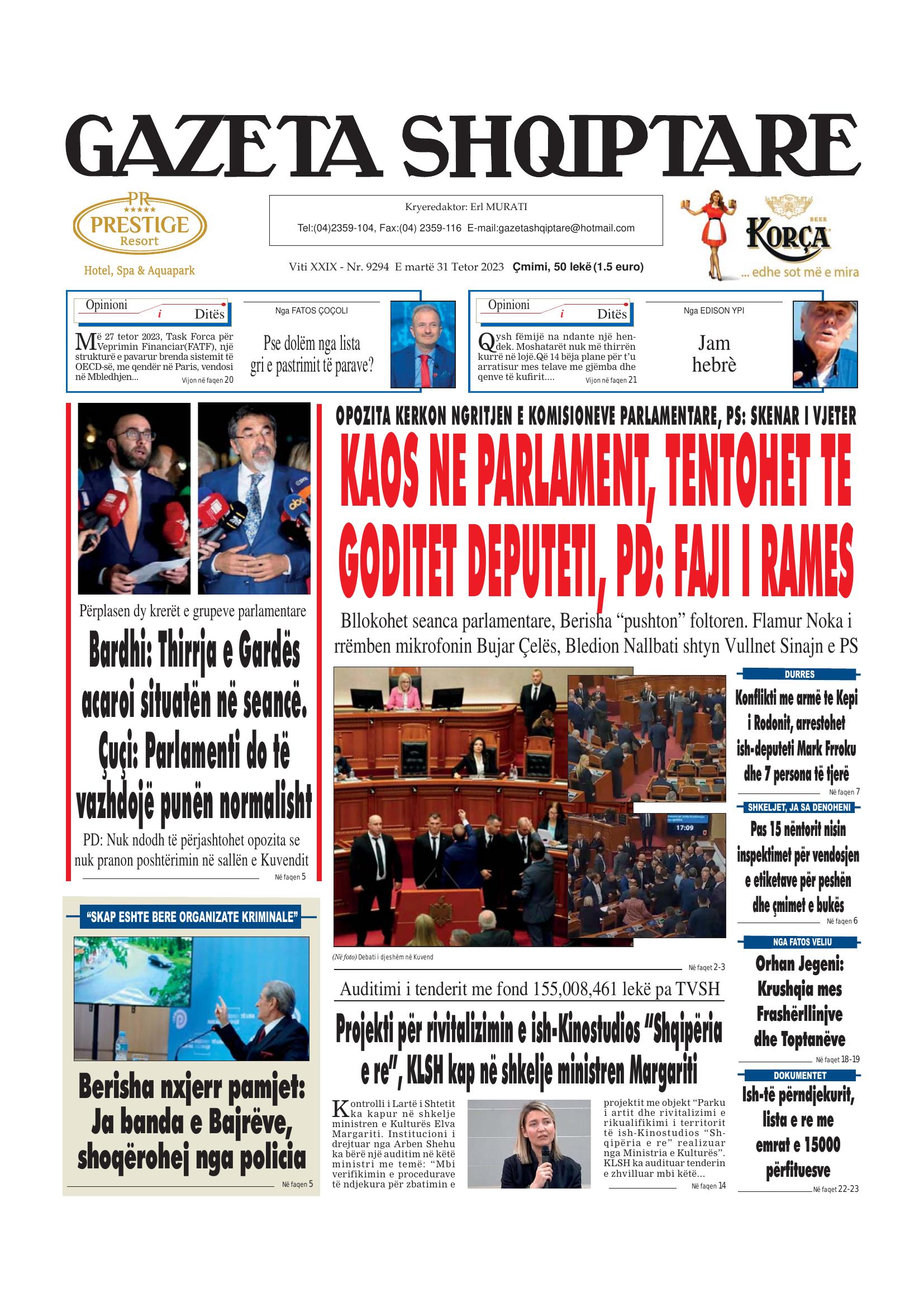 Gazeta Shqiptare 2023-10-31