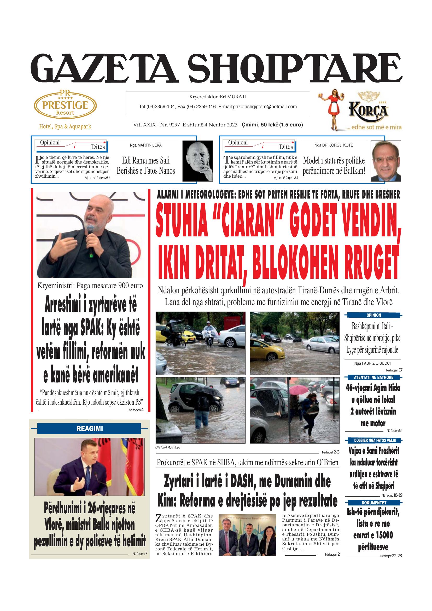 Gazeta Shqiptare 2023-11-04
