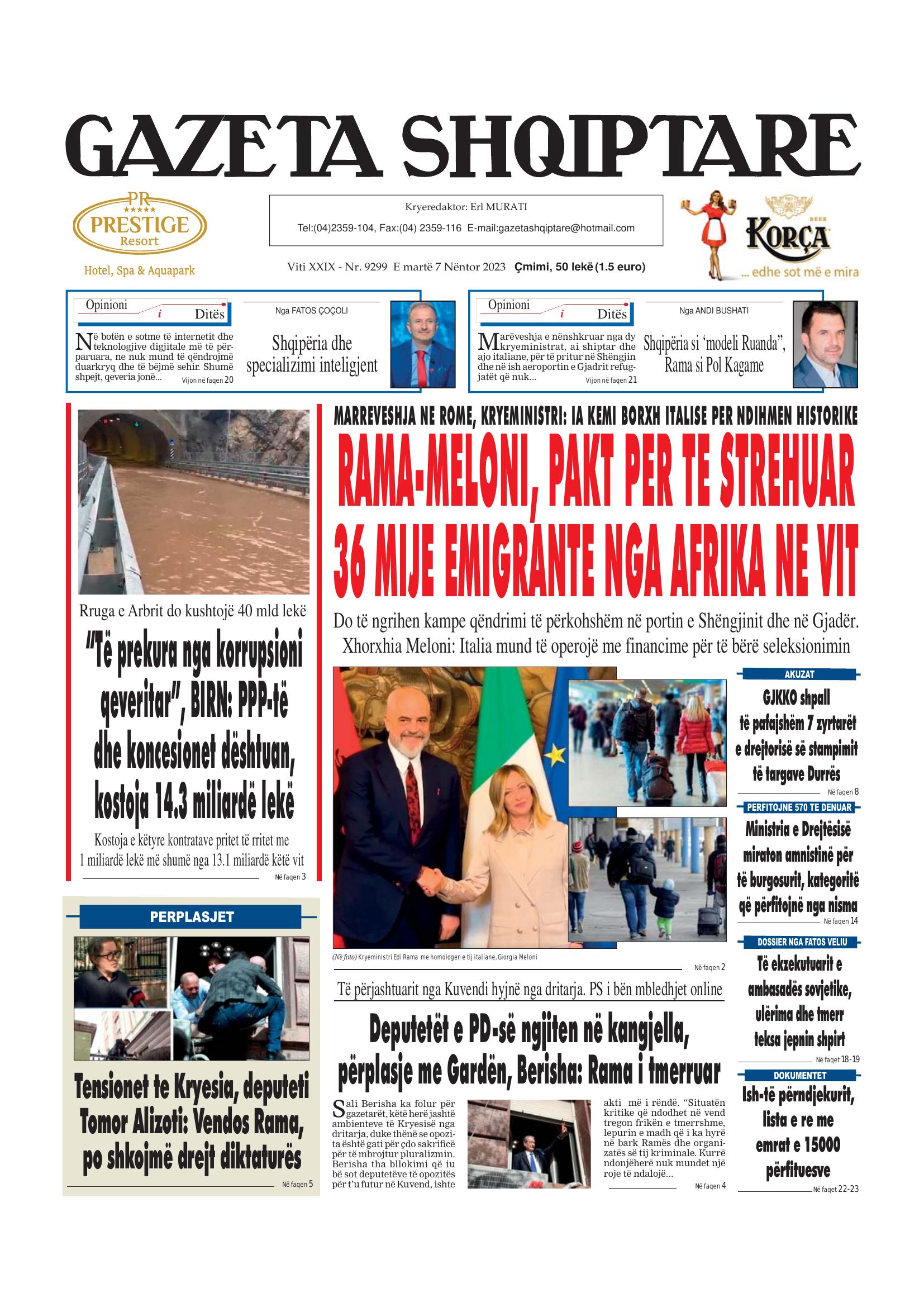Gazeta Shqiptare 2023-11-07