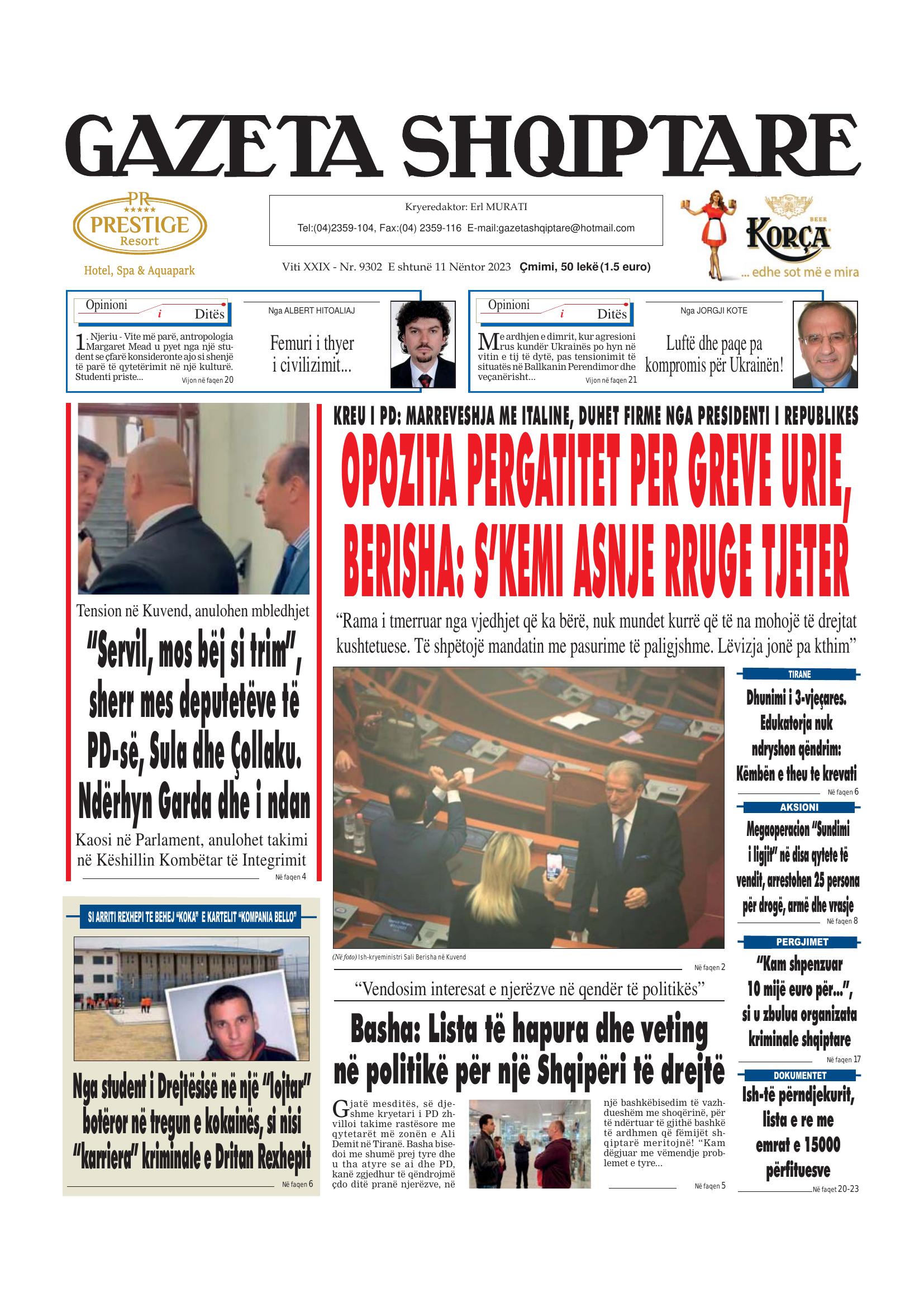 Gazeta Shqiptare 2023-11-11
