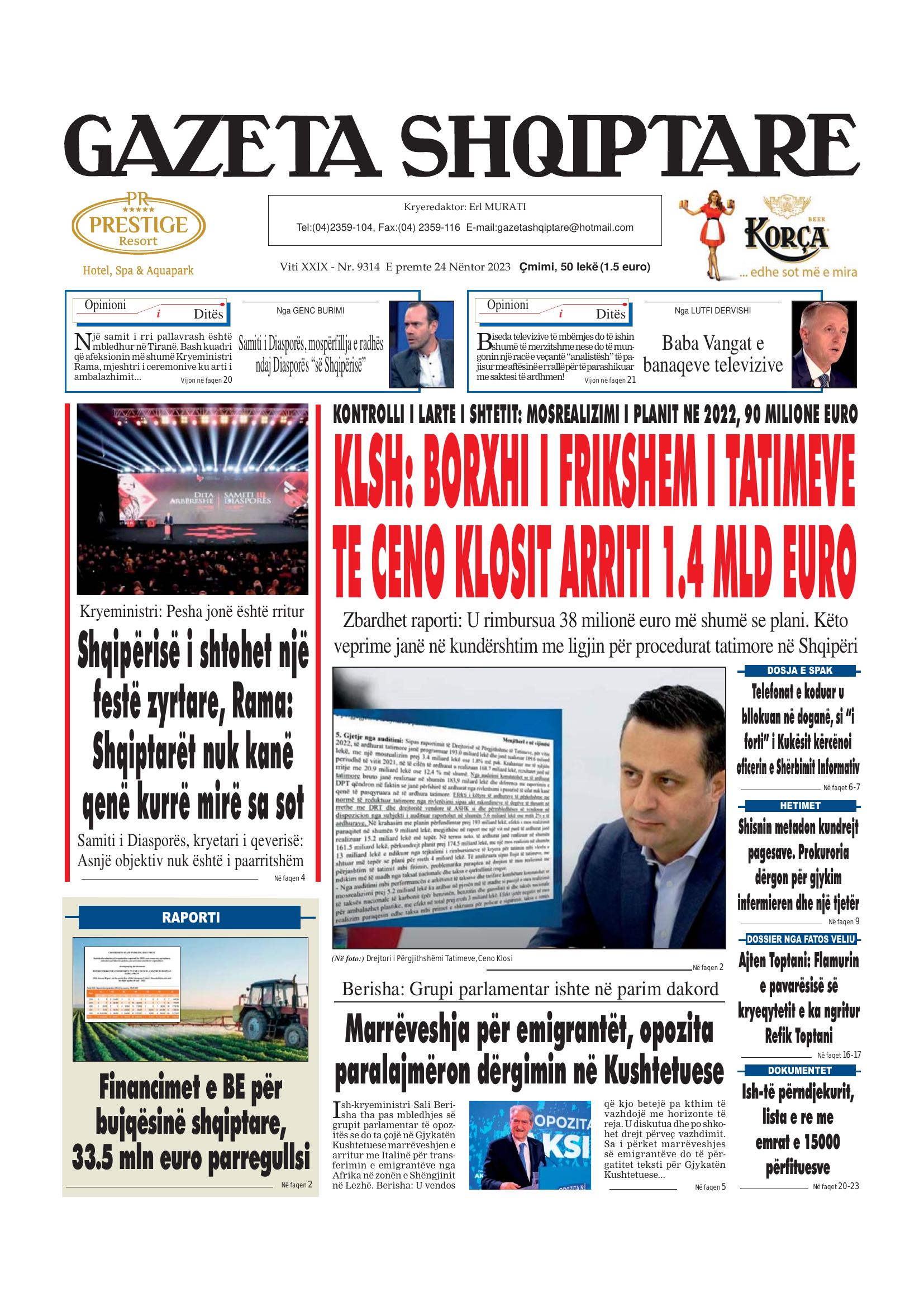 Gazeta Shqiptare 2023-11-24
