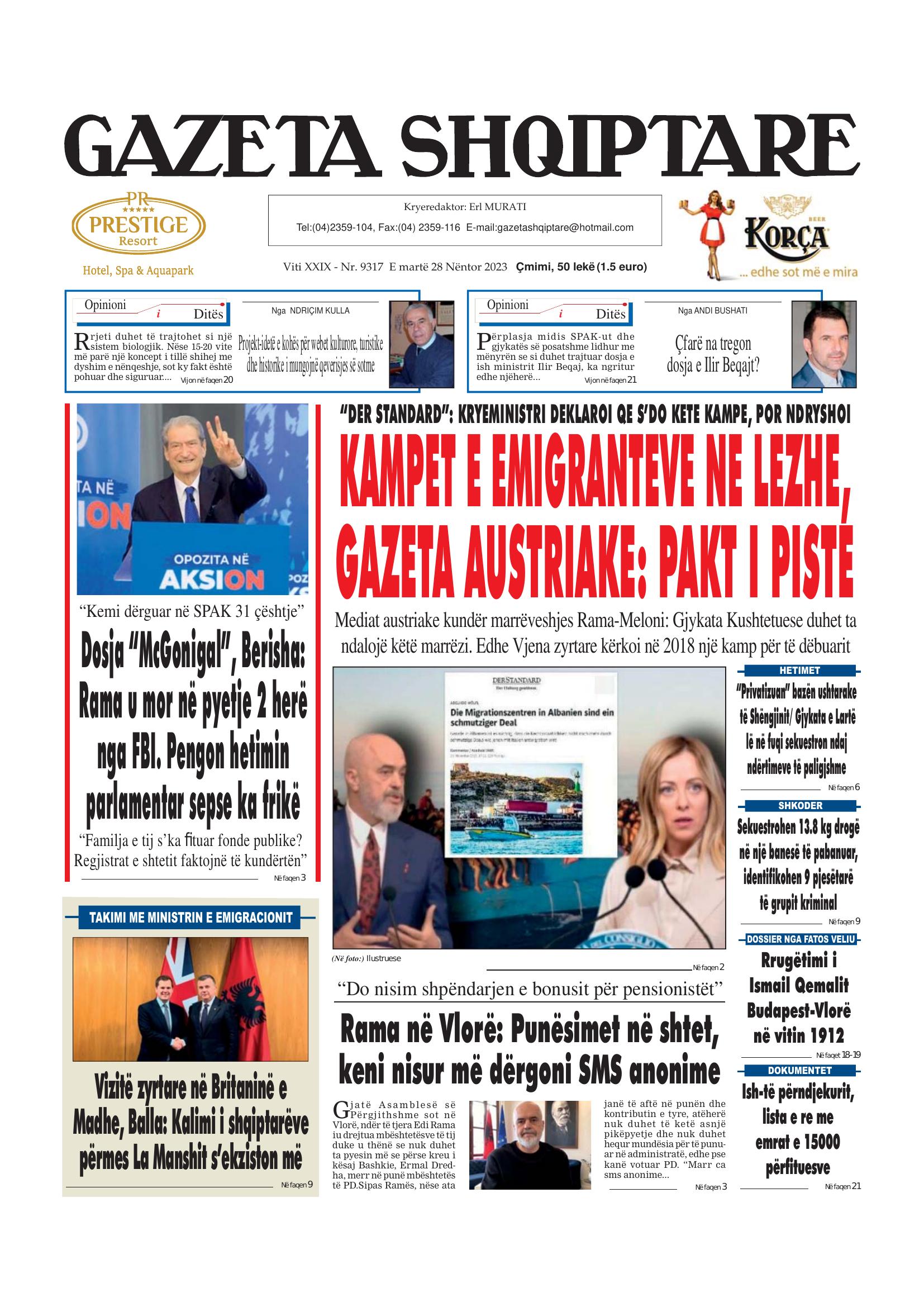 Gazeta Shqiptare 2023-11-28