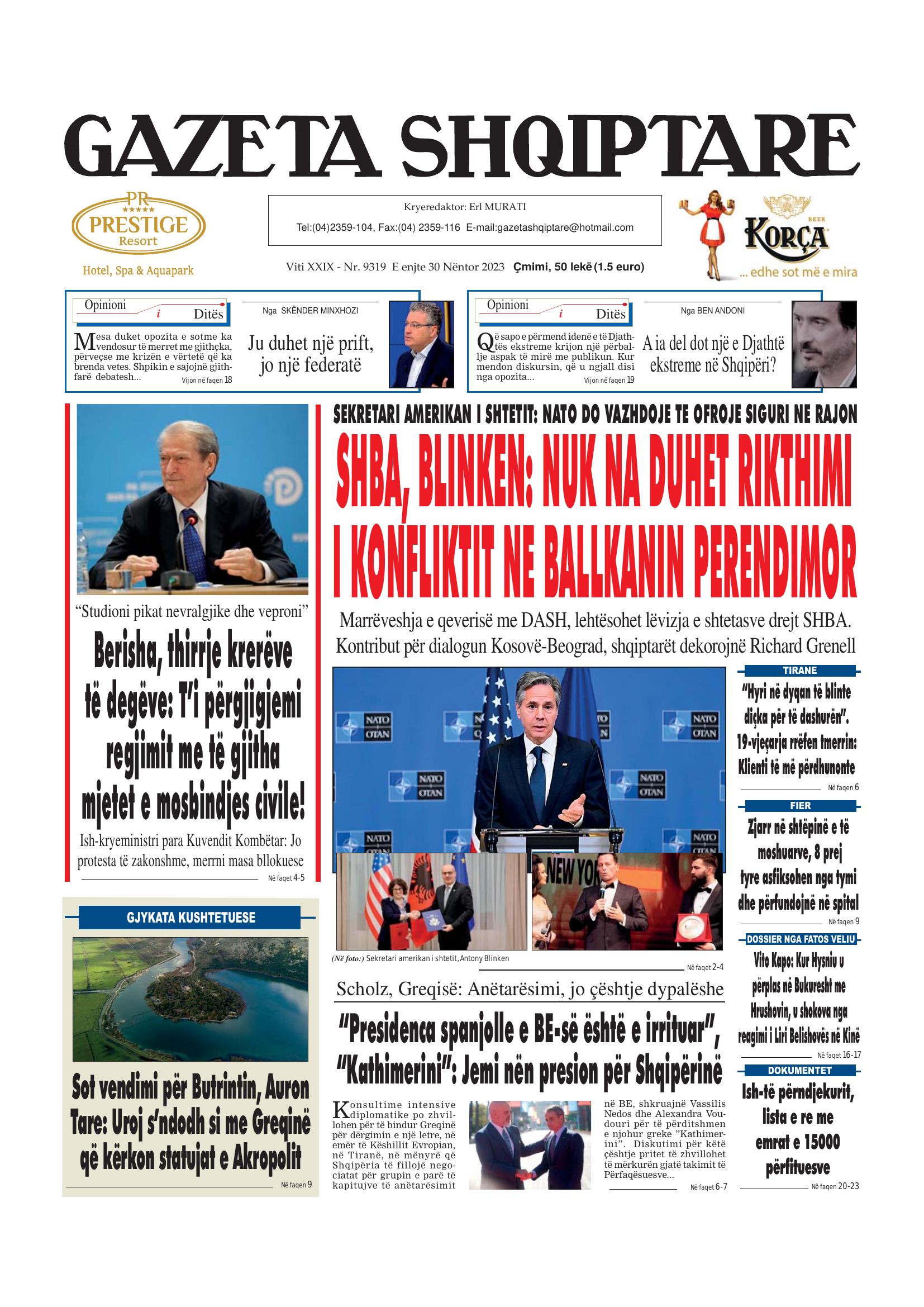 Gazeta Shqiptare 2023-11-30