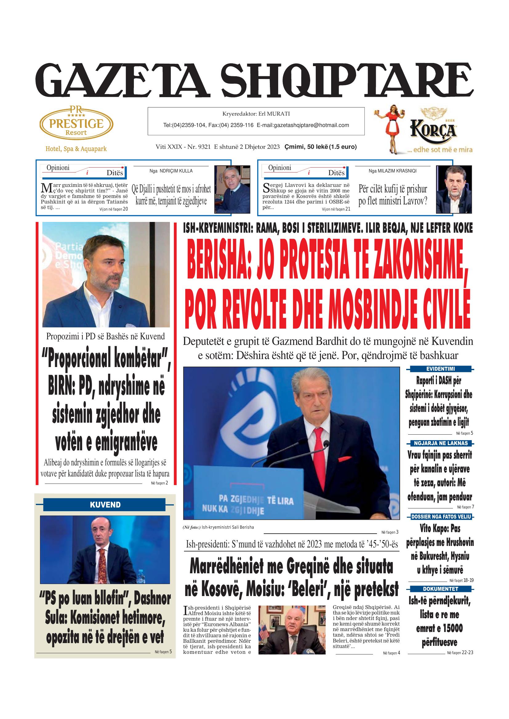 Gazeta Shqiptare 2023-12-02