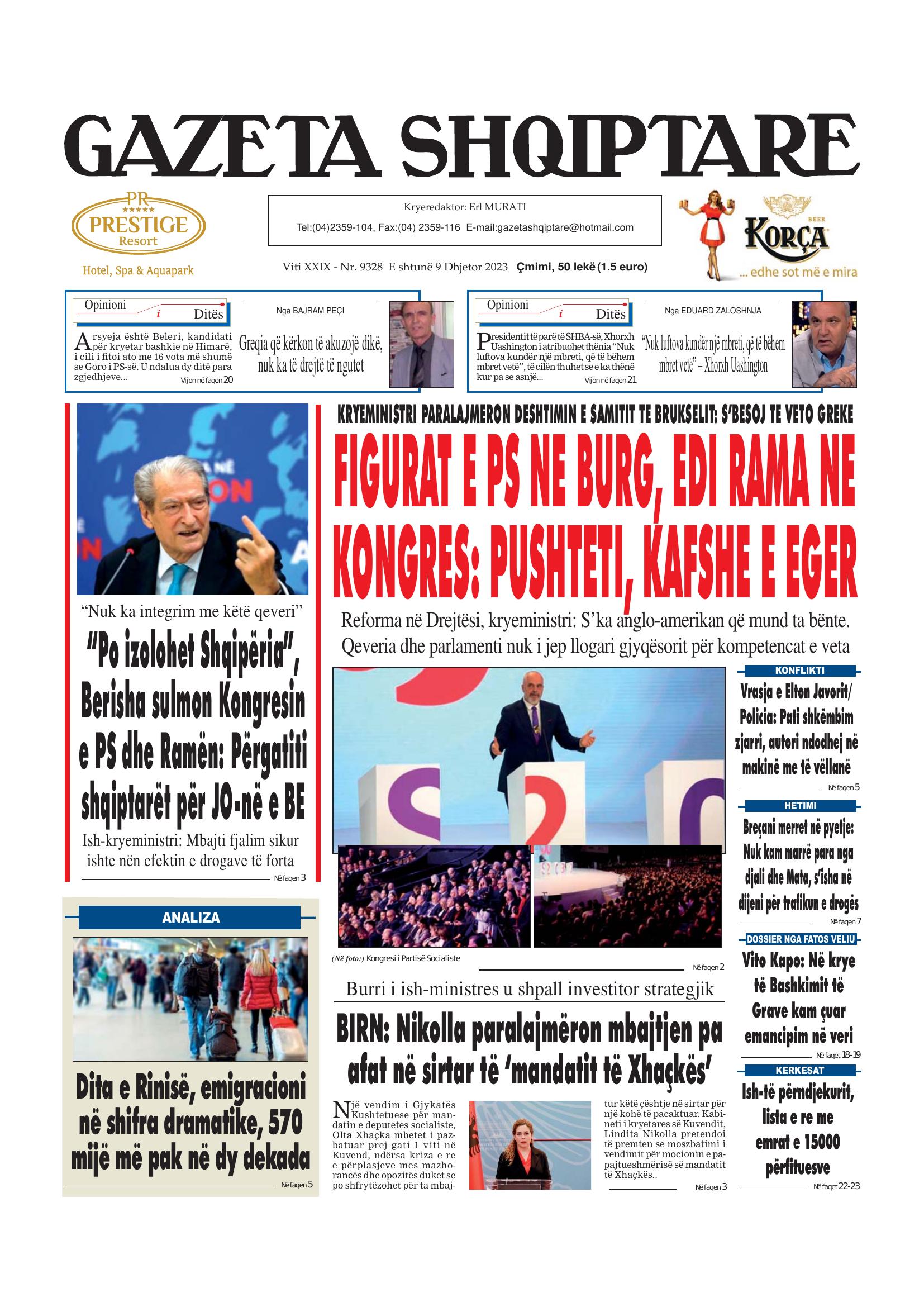 Gazeta Shqiptare 2023-12-09