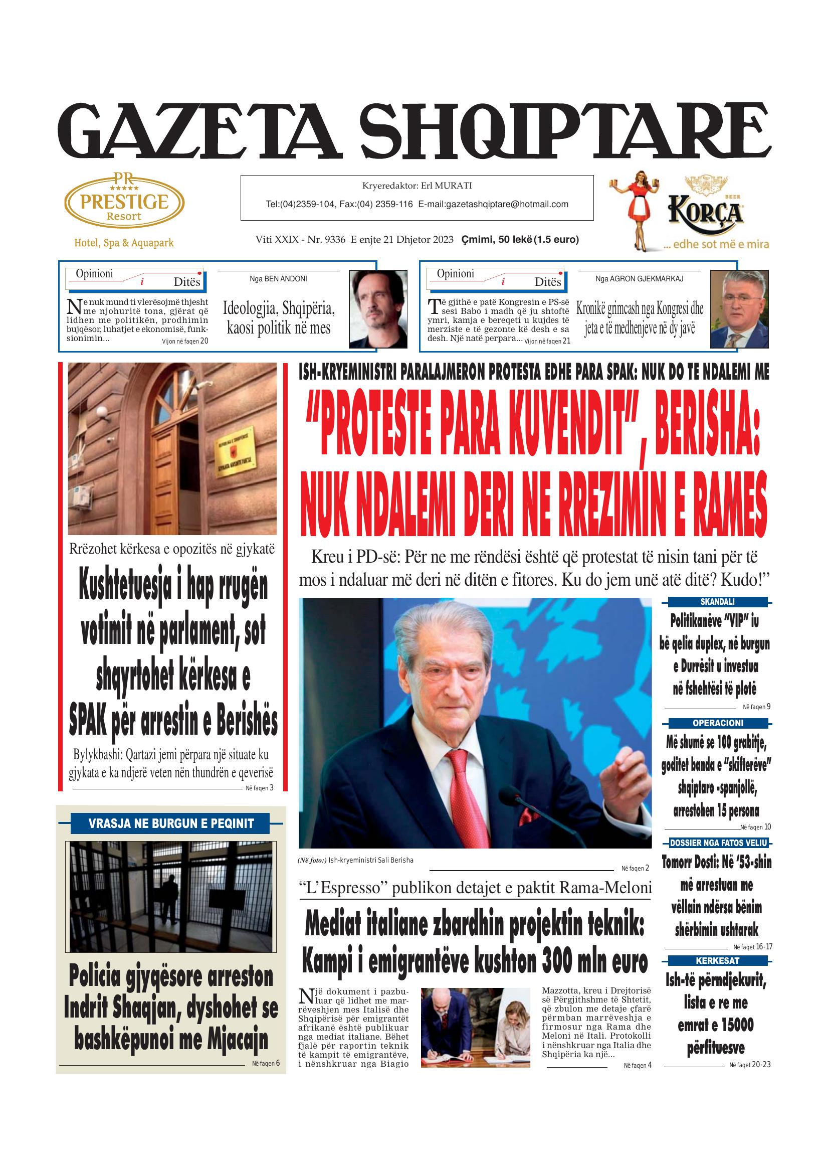 Gazeta Shqiptare 2023-12-21