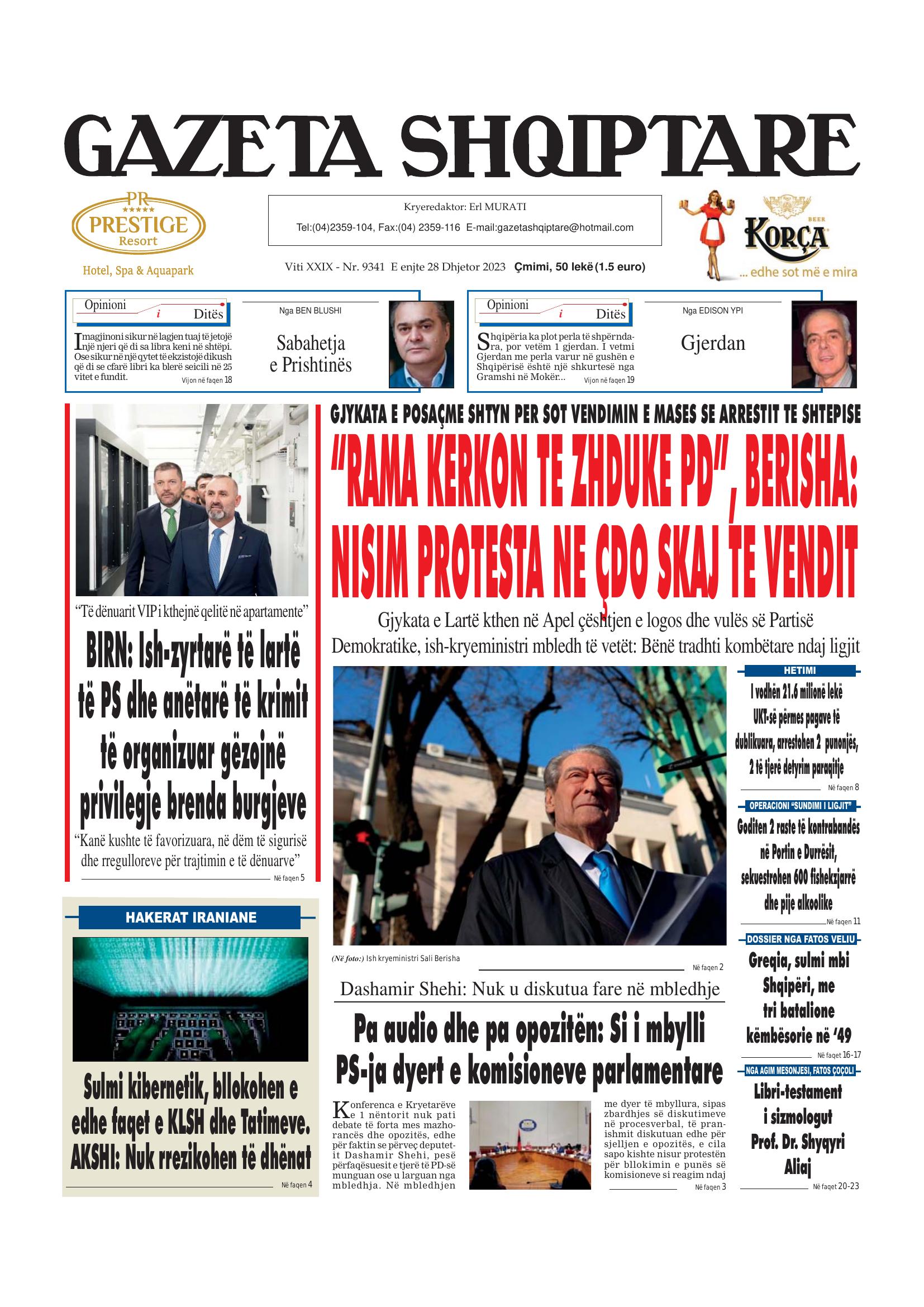 Gazeta Shqiptare 2023-12-28