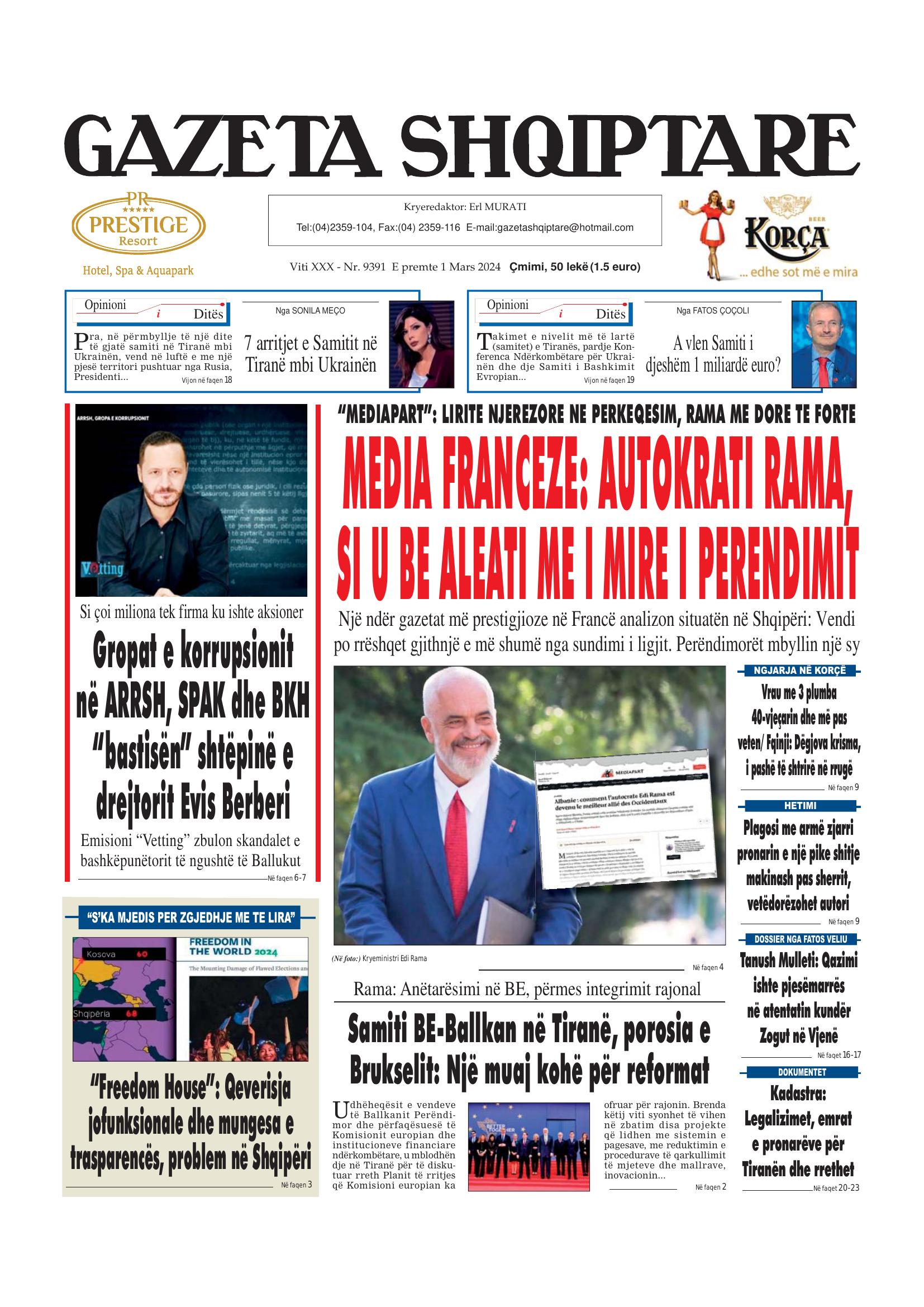 Gazeta Shqiptare 2024-03-01