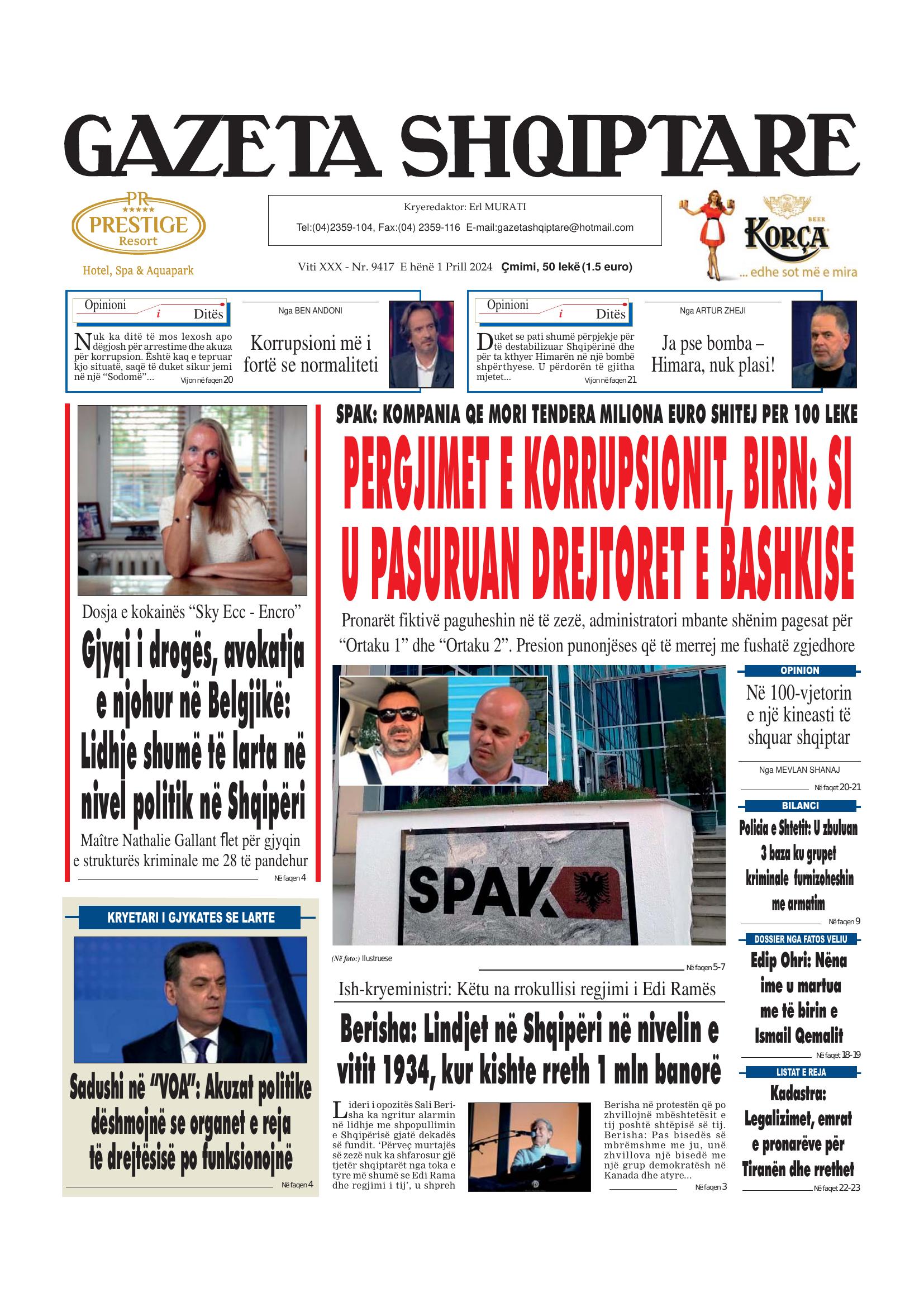 Gazeta Shqiptare 2024-04-01