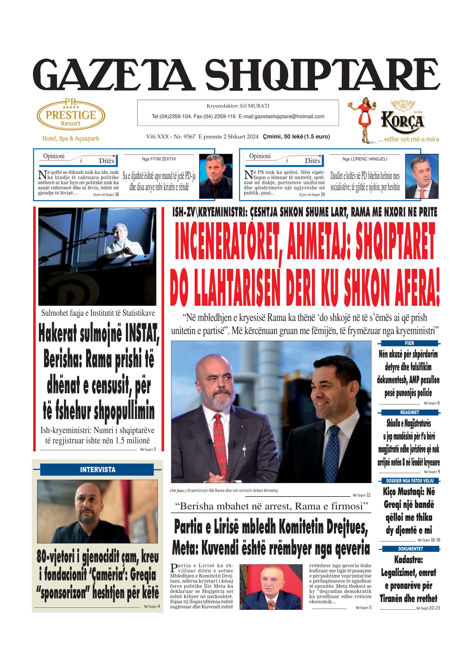 Gazeta Shqiptare 2024-02-02