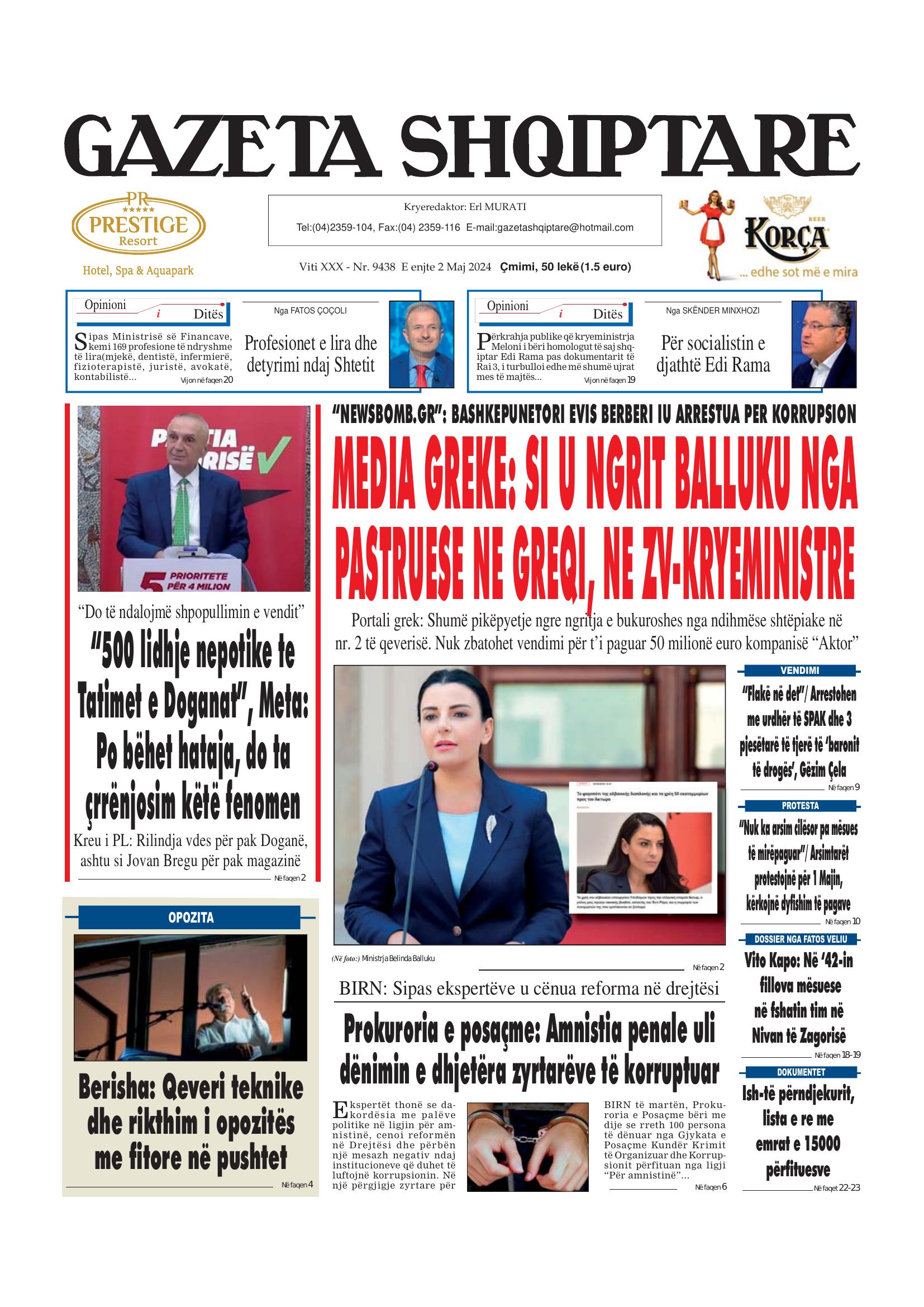 Gazeta Shqiptare 2024-05-02