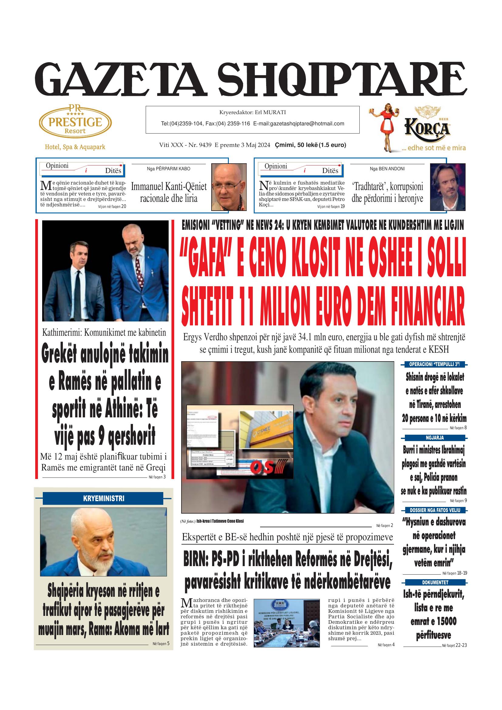 Gazeta Shqiptare 2024-05-03