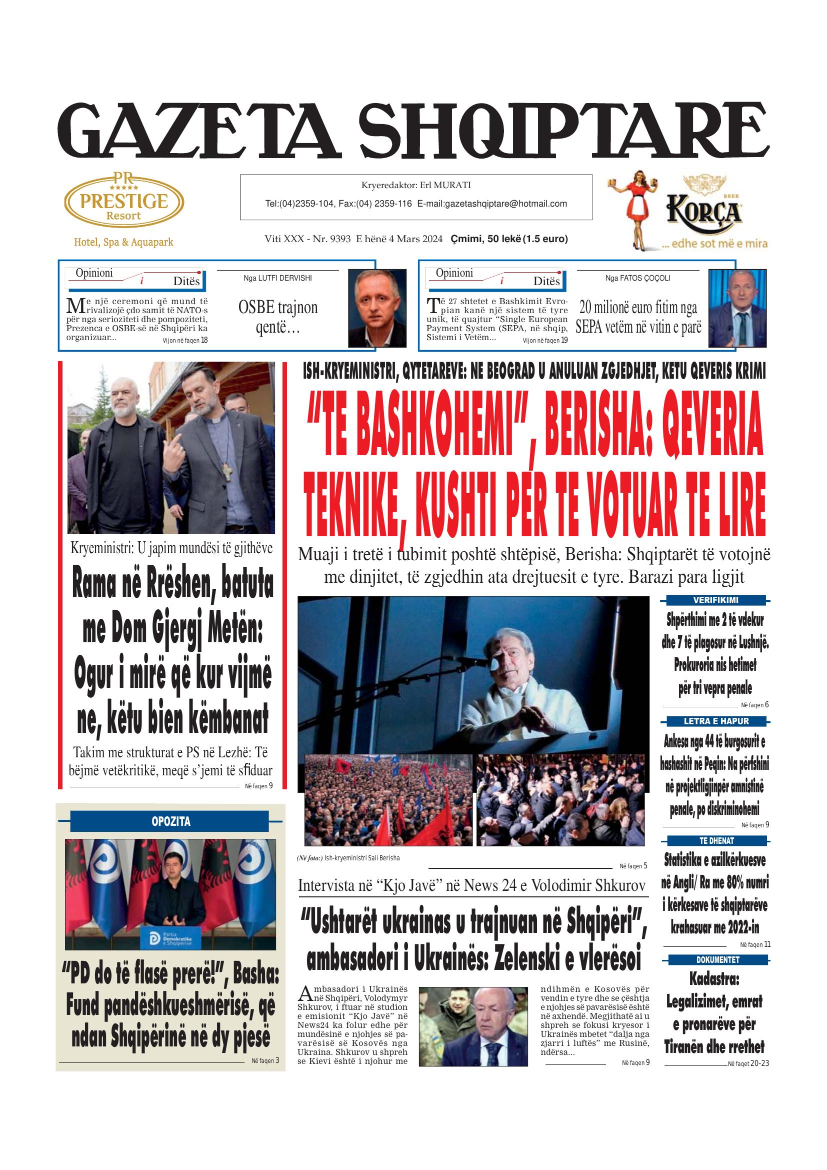 Gazeta Shqiptare 2024-03-04