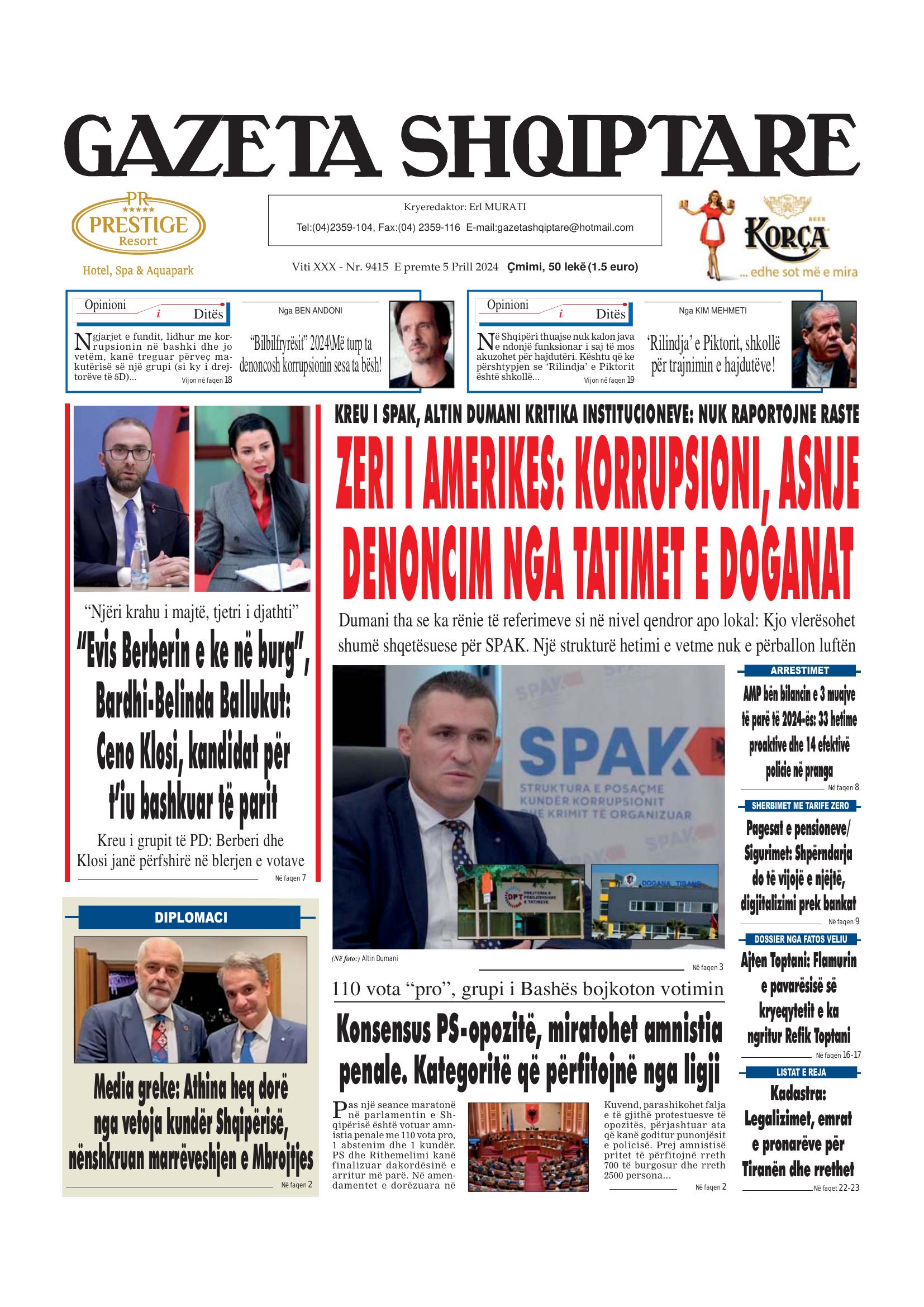 Gazeta Shqiptare 2024-04-05