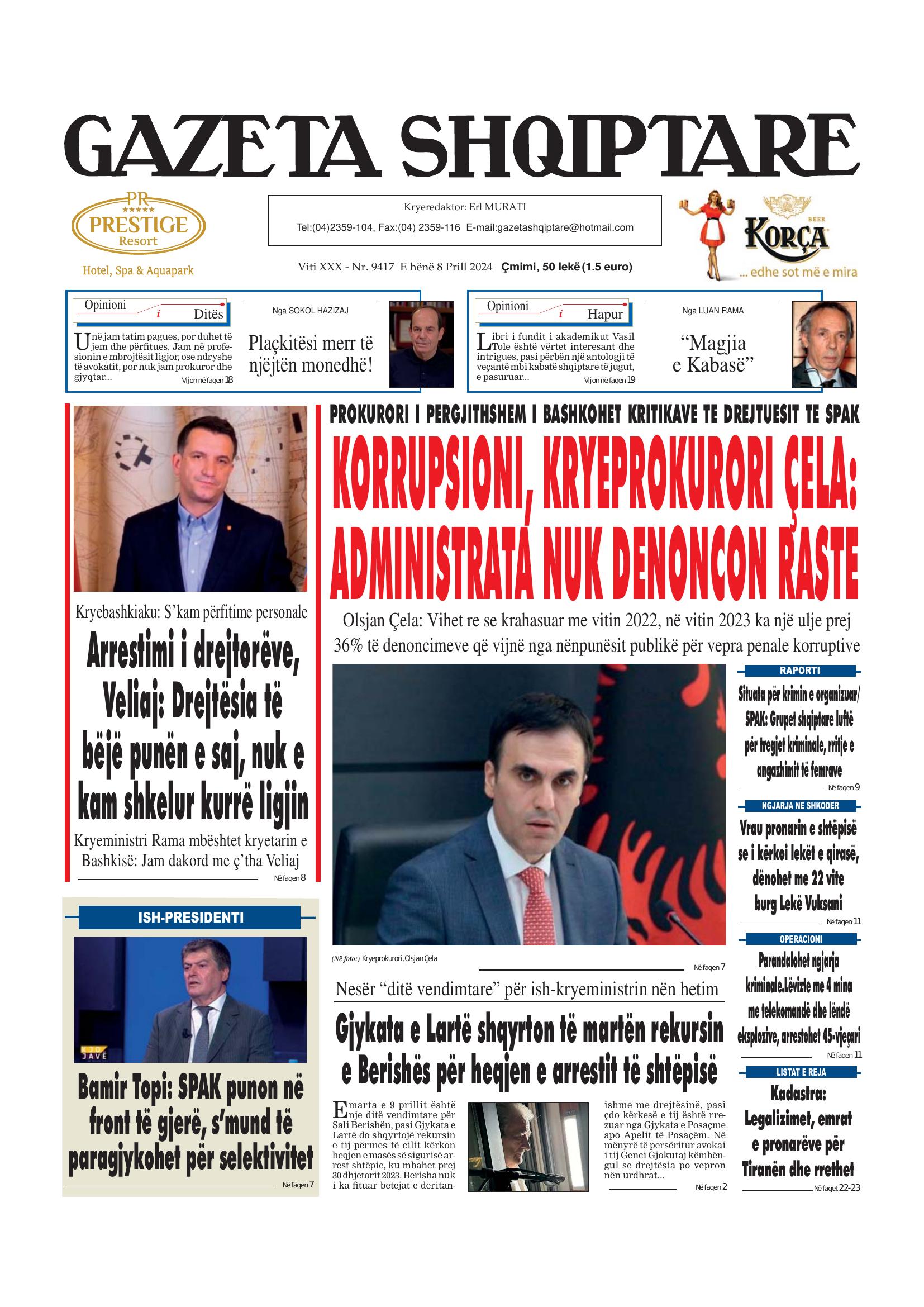 Gazeta Shqiptare 2024-04-08