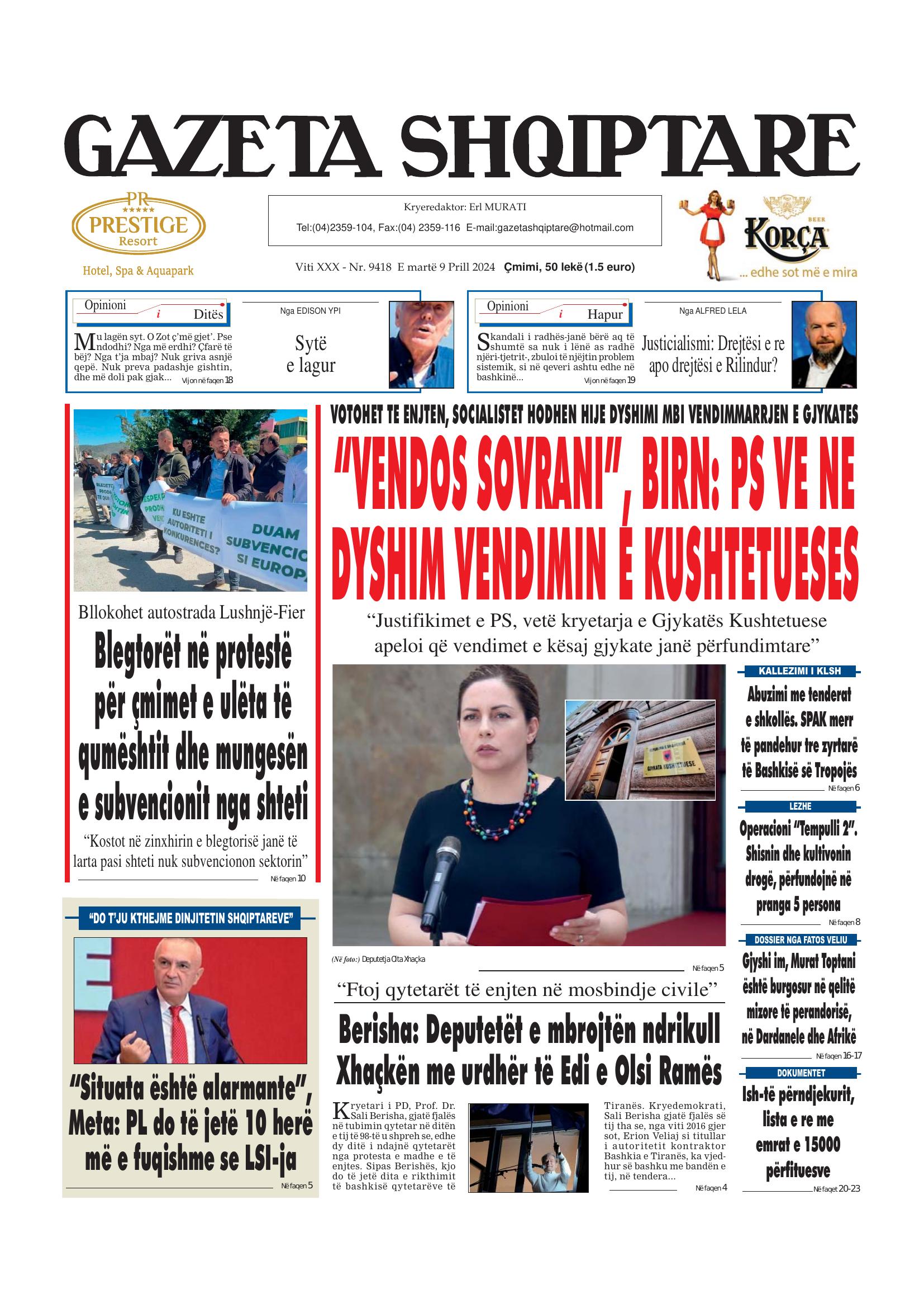 Gazeta Shqiptare 2024-04-09