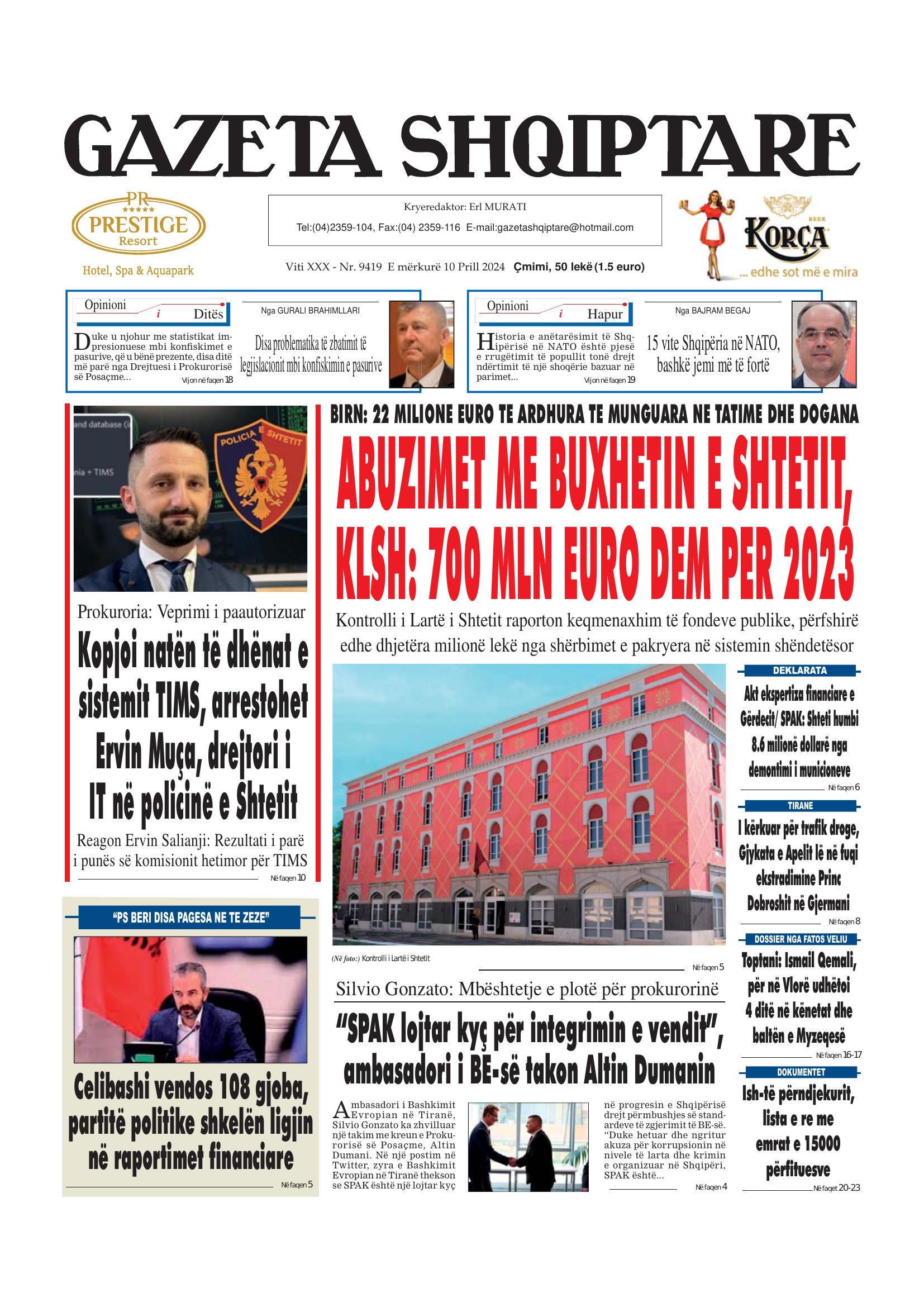 Gazeta Shqiptare 2024-04-10