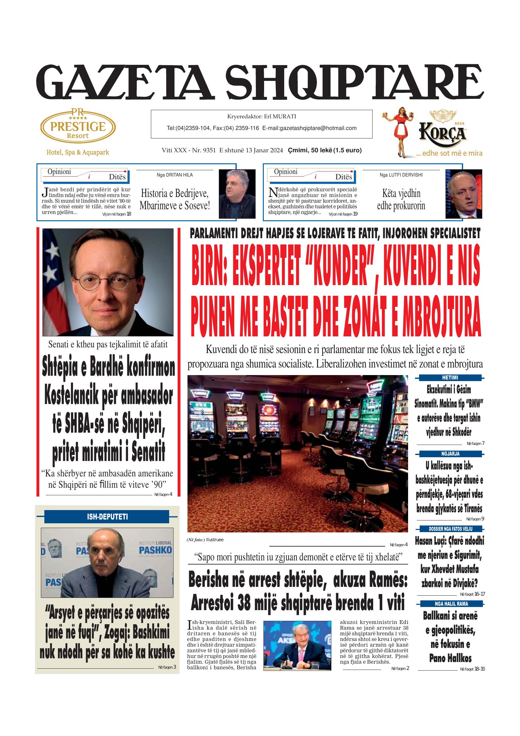 Gazeta Shqiptare 2024-01-13