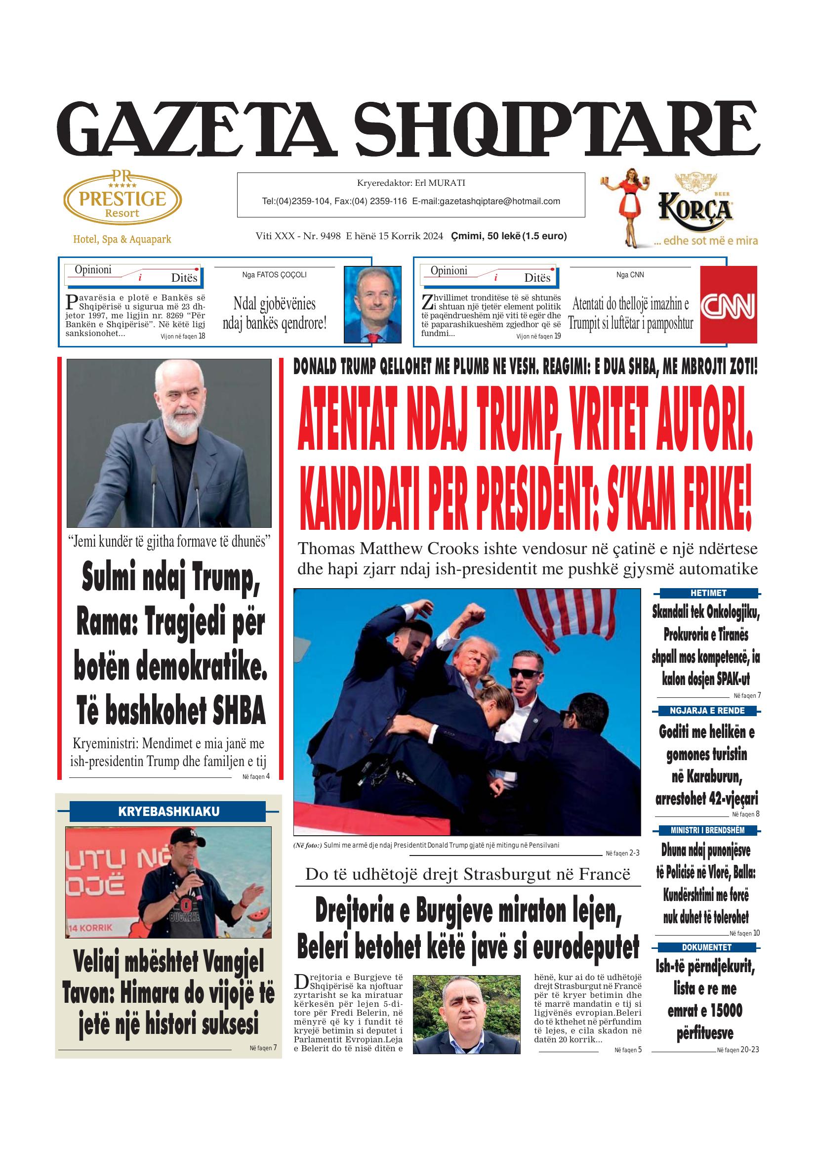 Gazeta Shqiptare 2024-07-15