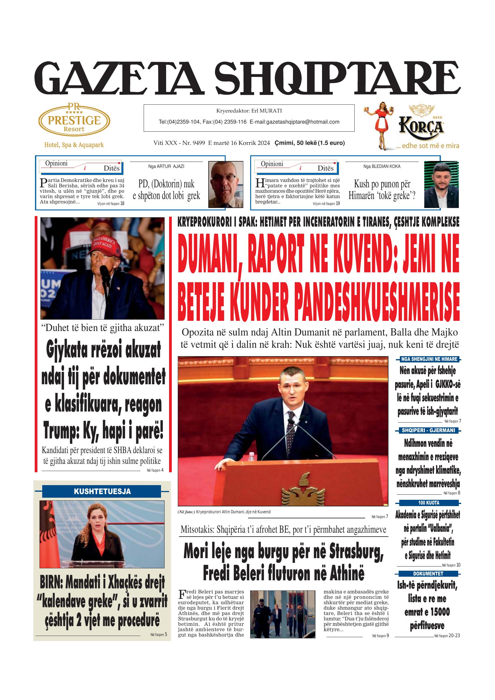 Gazeta Shqiptare 2024-07-16